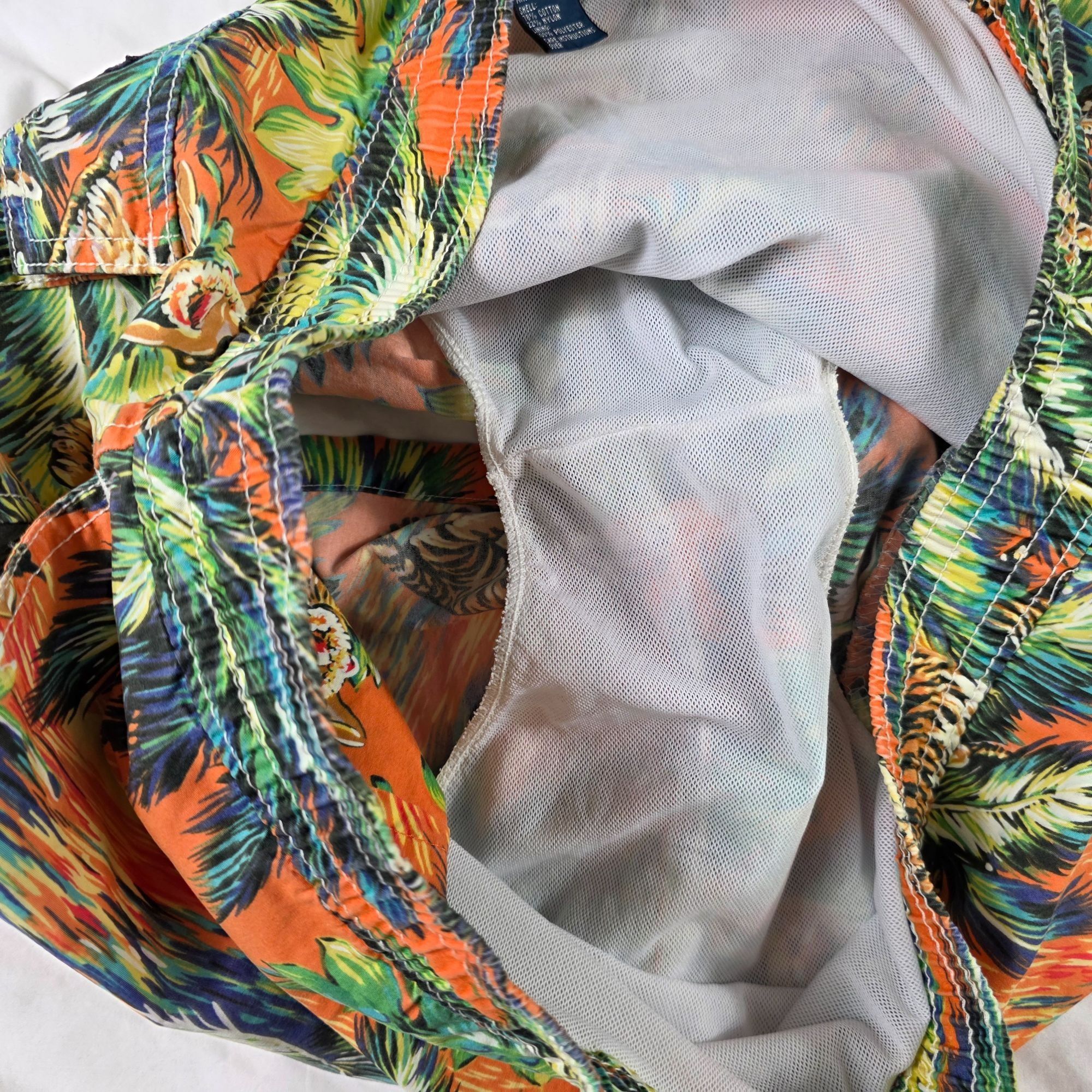 Polo Ralph Lauren Polo Ralph Lauren Mens Small Tropical Print Swim Trunks Oran Size US 30 / EU 46 - 6 Thumbnail