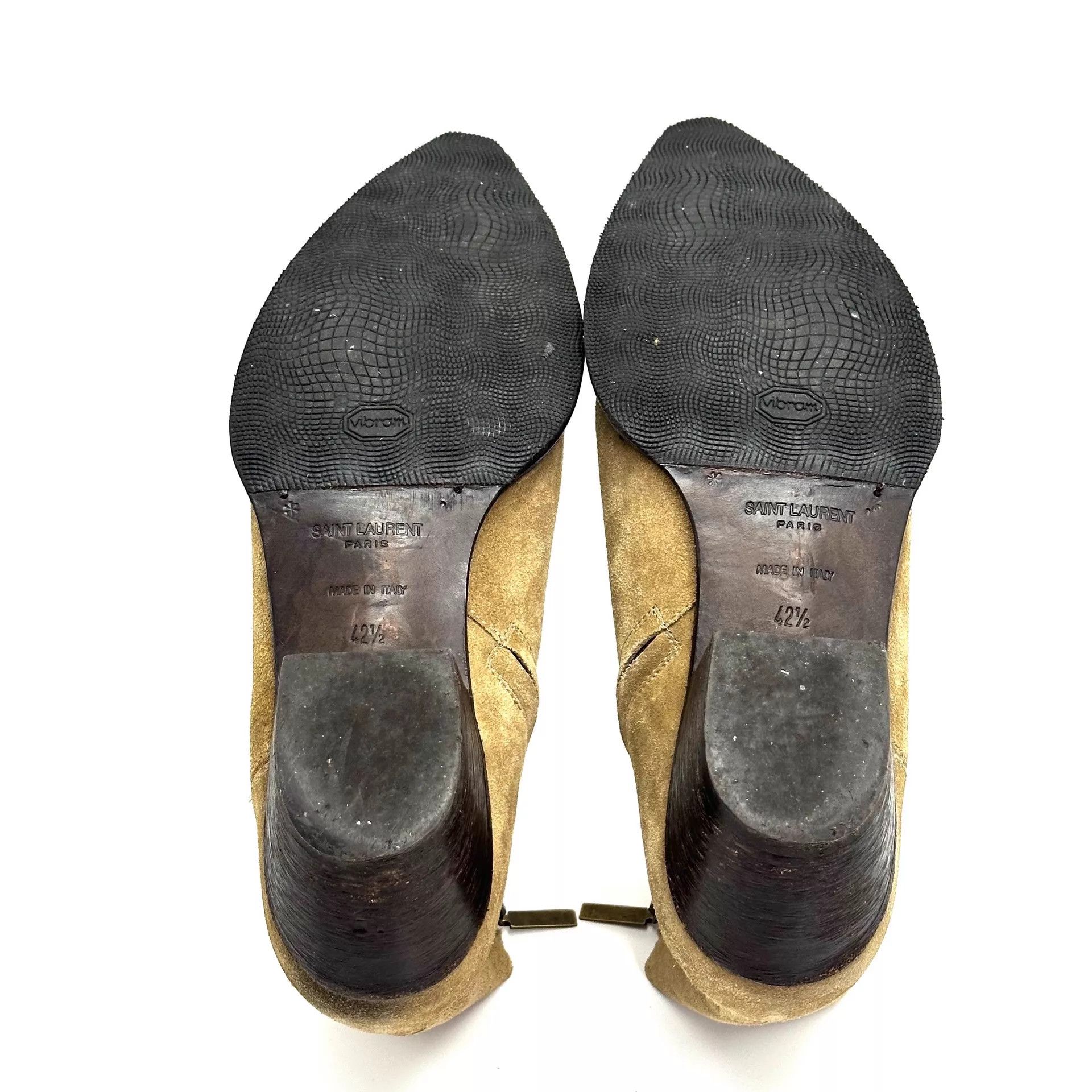Yves Saint Laurent YSL Suede Pointed Toe Short Boots 42.5 Size US 9.5 / EU 42-43 - 5 Thumbnail