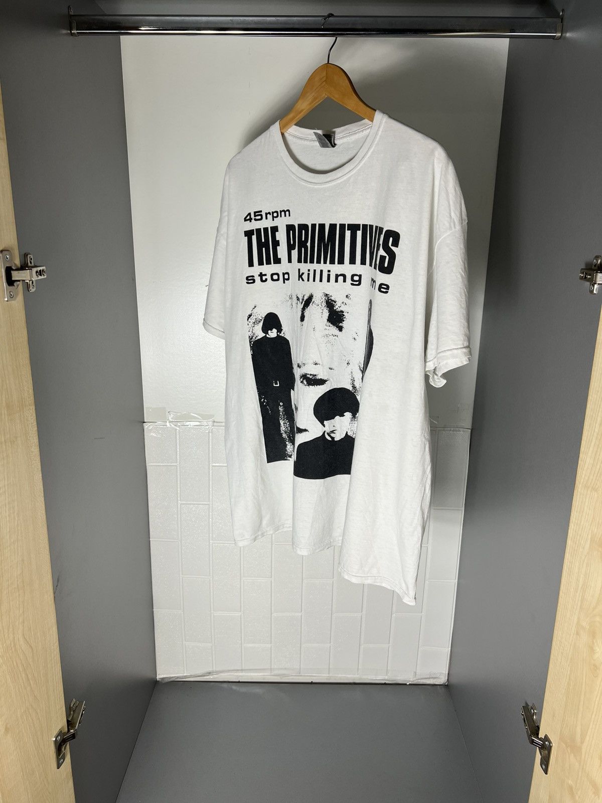 Band Tees VINTAGE THE PRIMITIVES STOP KILLING ME 45 RPM ROCK METAL 90s Size US XXL / EU 58 / 5 - 8 Thumbnail