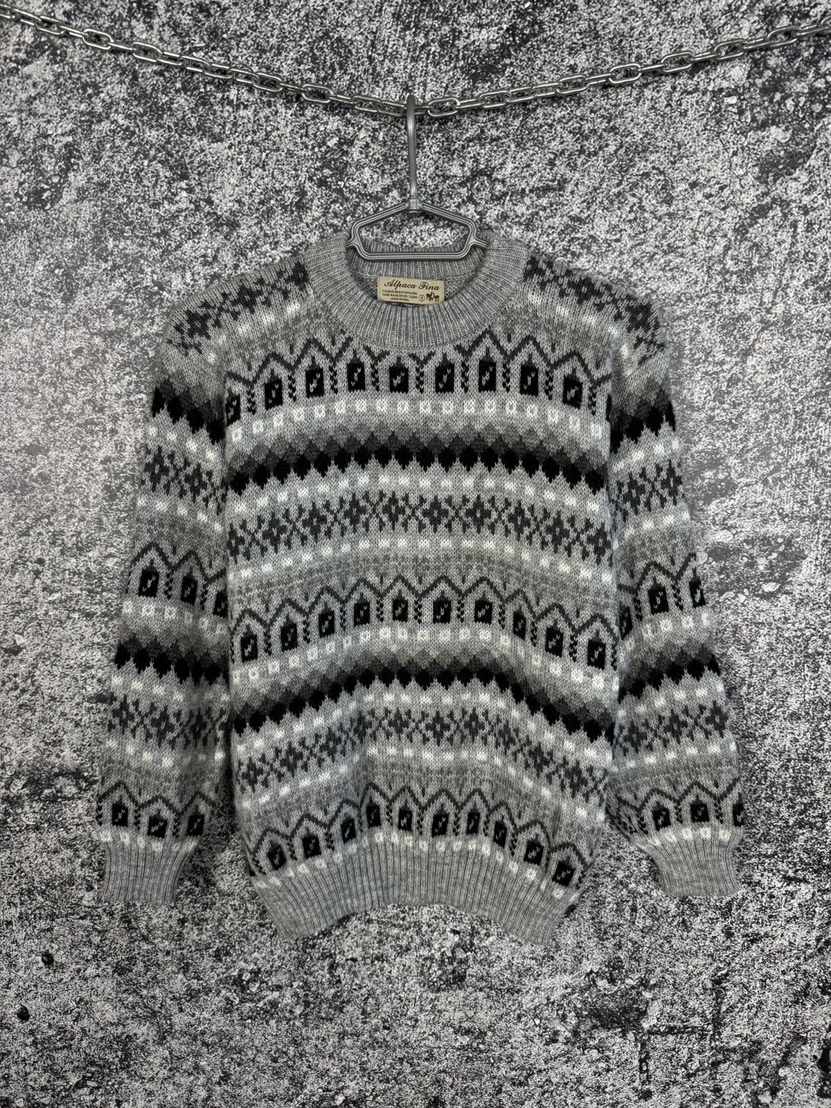Other Alpaca Fina Sweater Fair Isle Pattern Wool Soft Knit Size S Size S / US 4 / IT 40 - 1 Thumbnail