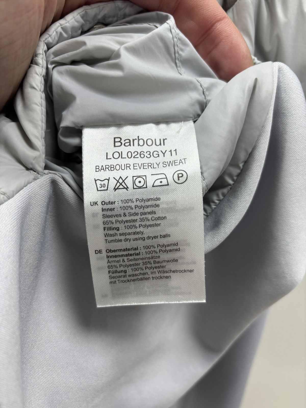 Barbour Womens jacket Barbour International Size 42 Color Gray Size XL / US 12-14 / IT 48-50 - 12 Thumbnail