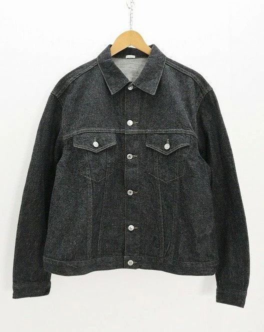 A. PRESSE Black Denim Trucker Jacket AP-1002 Cotton Black