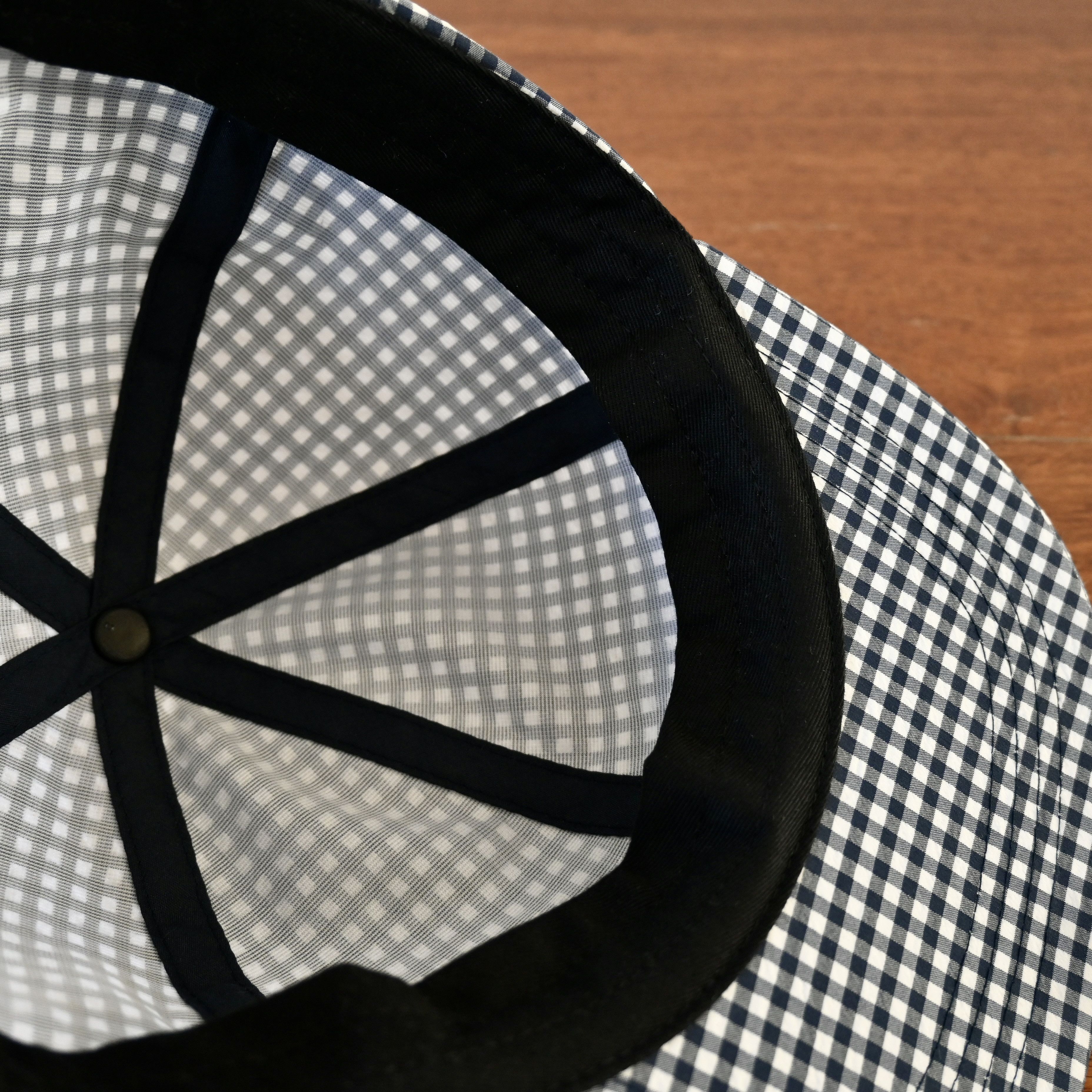 Beams Plus BEAMS Plus gingham seersucker 6 panel hat, made in Japan Size ONE SIZE - 10 Thumbnail