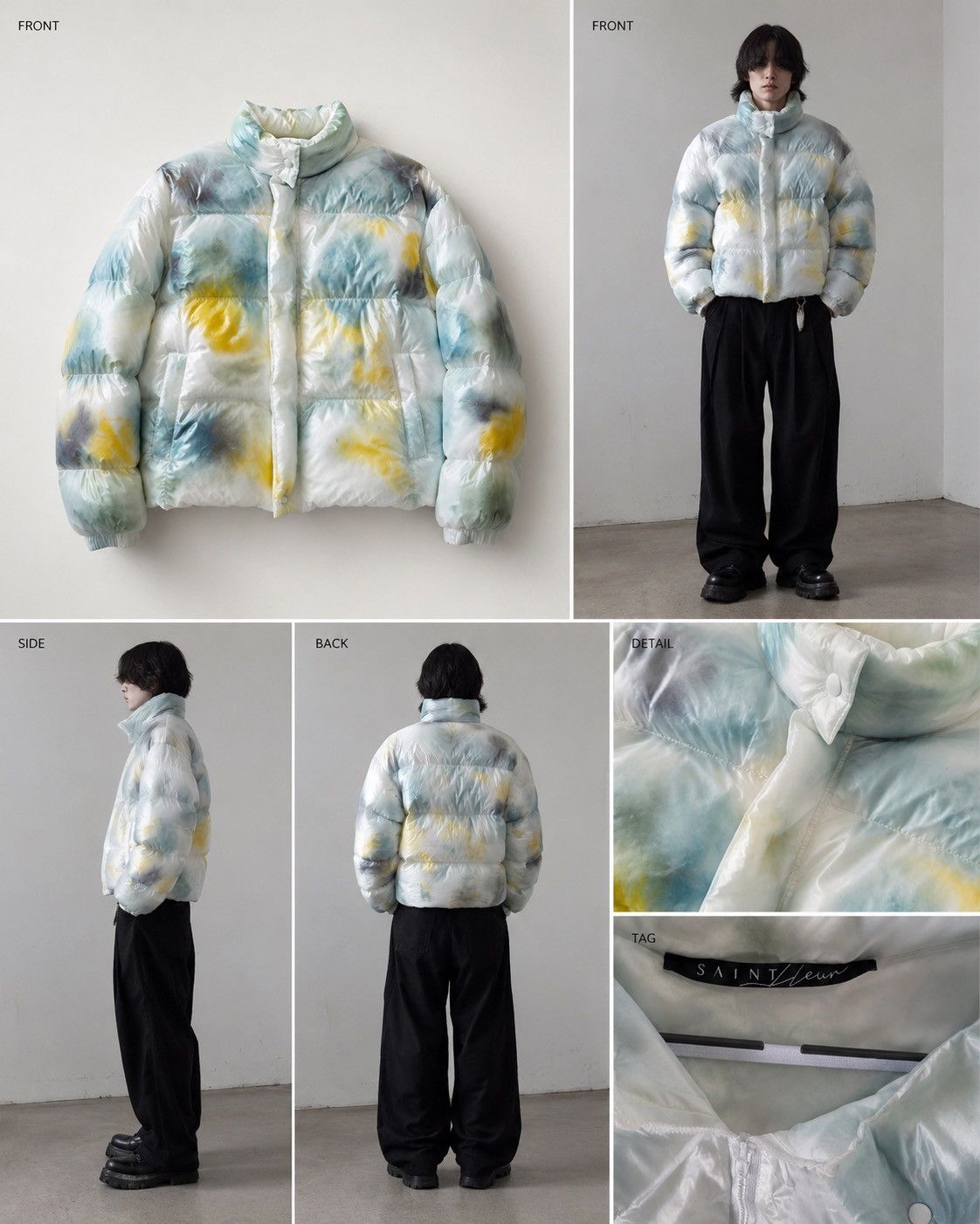 Other Saint Fleur Translucent Watercolor Puffer Jacket Size US M / EU 48-50 / 2 - 2 Thumbnail