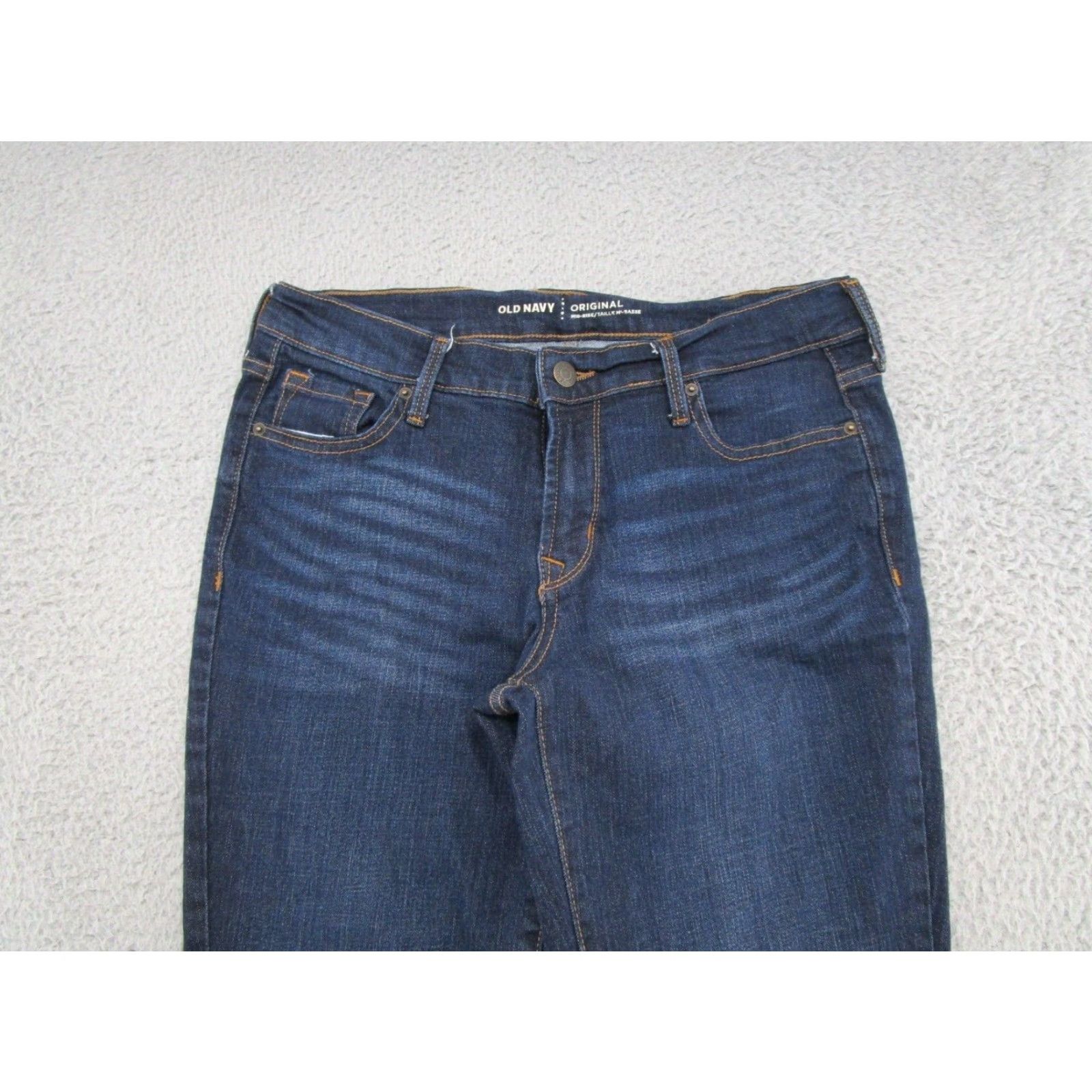 Old Navy Old Navy Dark Wash Blue Stretch Denim Original Mid Rise Jeans Women's Size 6 Size 28" / US 6 / IT 42 - 3 Thumbnail