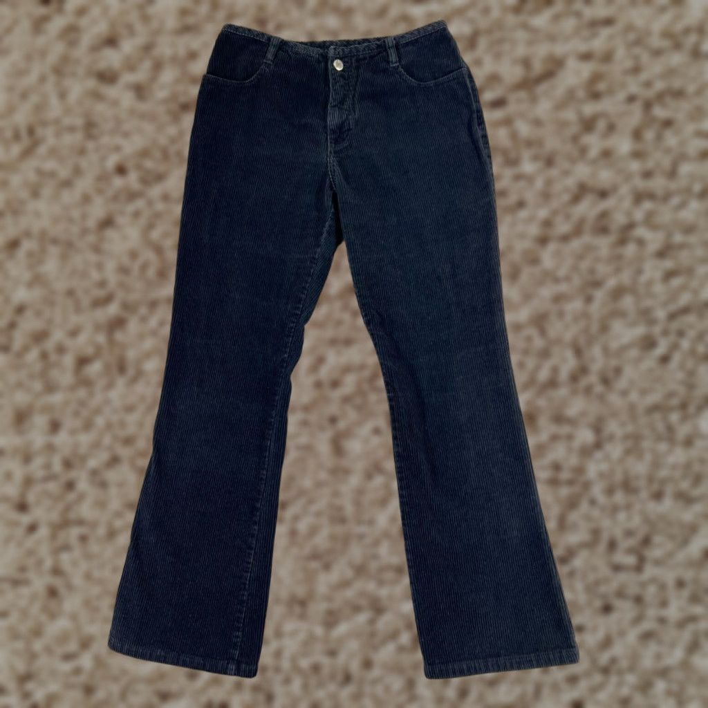 Vintage VINTAGE Eunina Pants Womens 5 Black Corduroy 100% Cotton Flare Bootcut 26x27"} Size 27" / US 4 / IT 40 - 1 Thumbnail