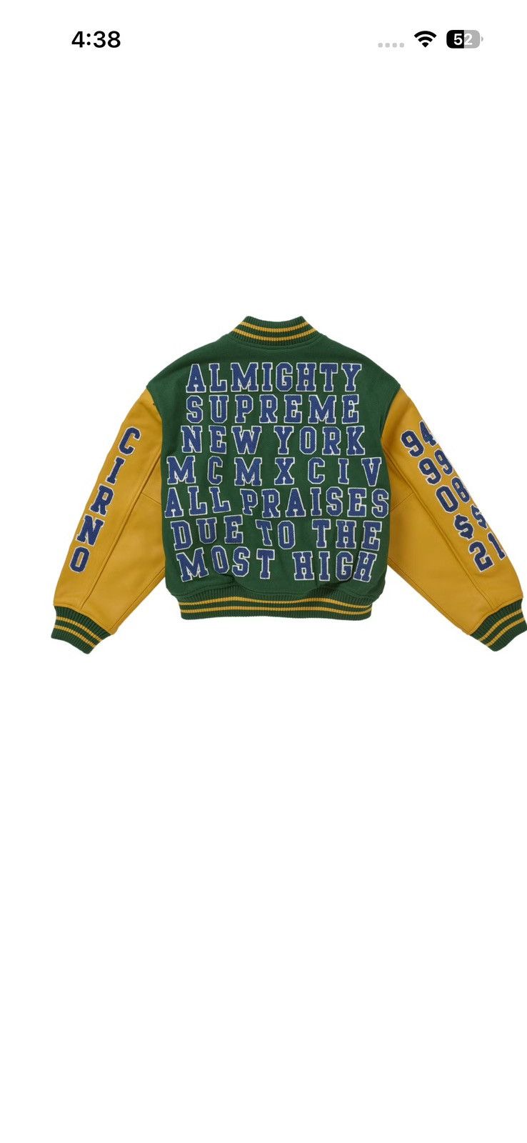 Supreme Supreme praises varsity jacket Size US L / EU 52-54 / 3 - 5 Thumbnail