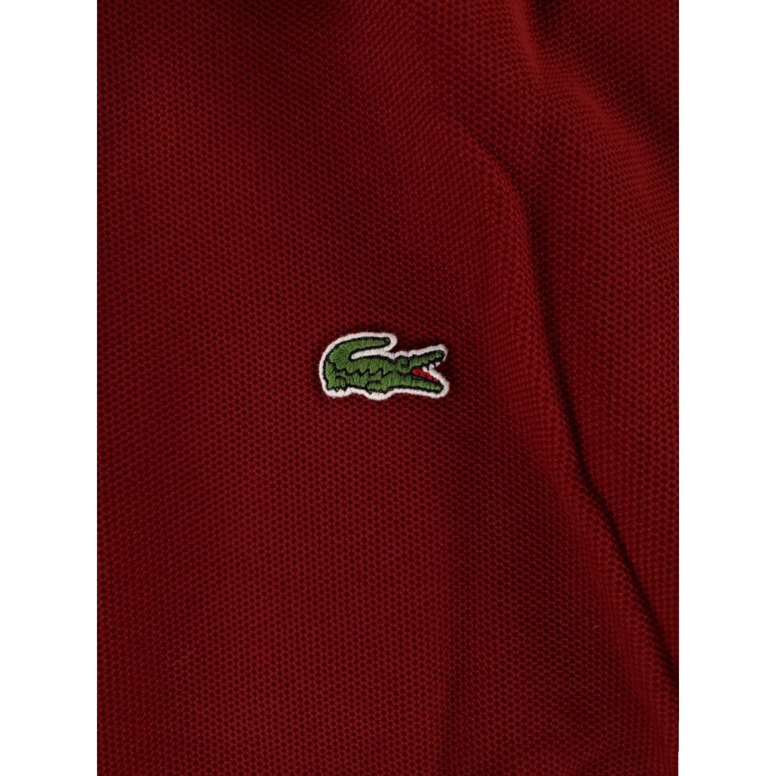 Lacoste Lacoste Polo Shirt Long Sleeve Red Maroon White Blue Mens XL Size US XL / EU 56 / 4 - 5 Thumbnail