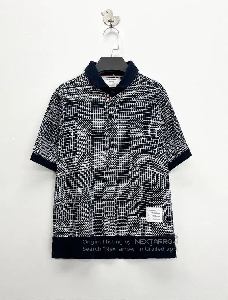 Thom Browne Thom Browne Navy Blue Polo Short Sleeve Size US S / EU 44-46 / 1 - 1 Thumbnail