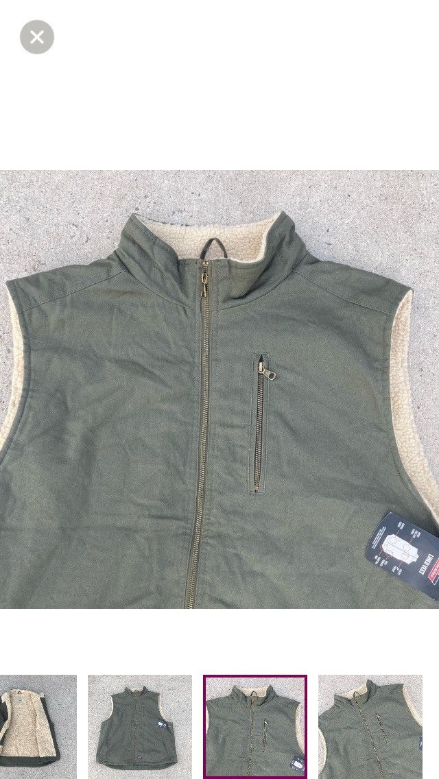 Dickies Dickies Men’s 3XL (54-56) Canvas Sherpa Lined Work Vest Size US XXL / EU 58 / 5 - 12 Thumbnail