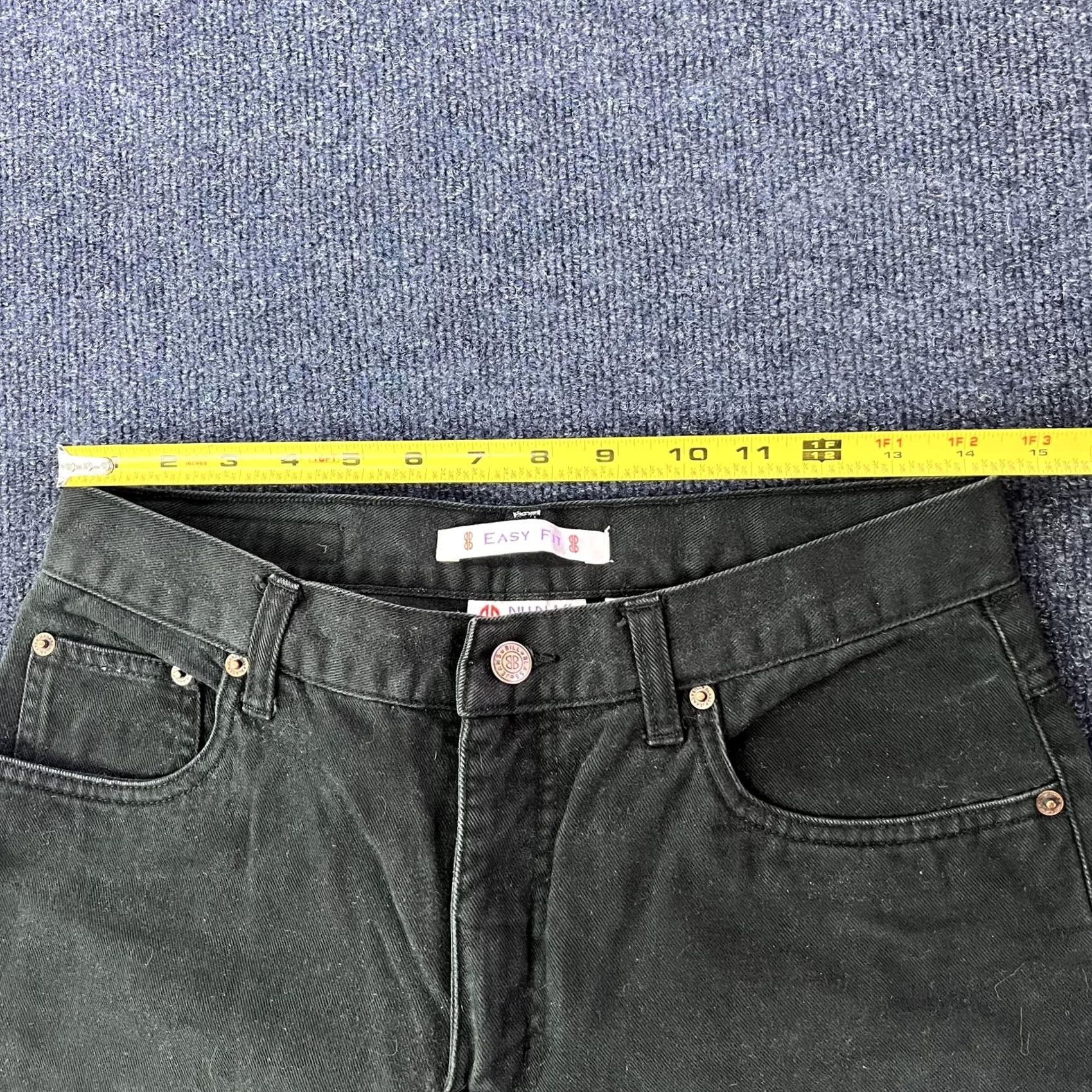 Bill Blass VINTAGE Bill Blass Jeans Womens 8 Black High Rise Tapered Mom Denim Easy Fit Size 30" / US 8 / IT 44 - 7 Thumbnail