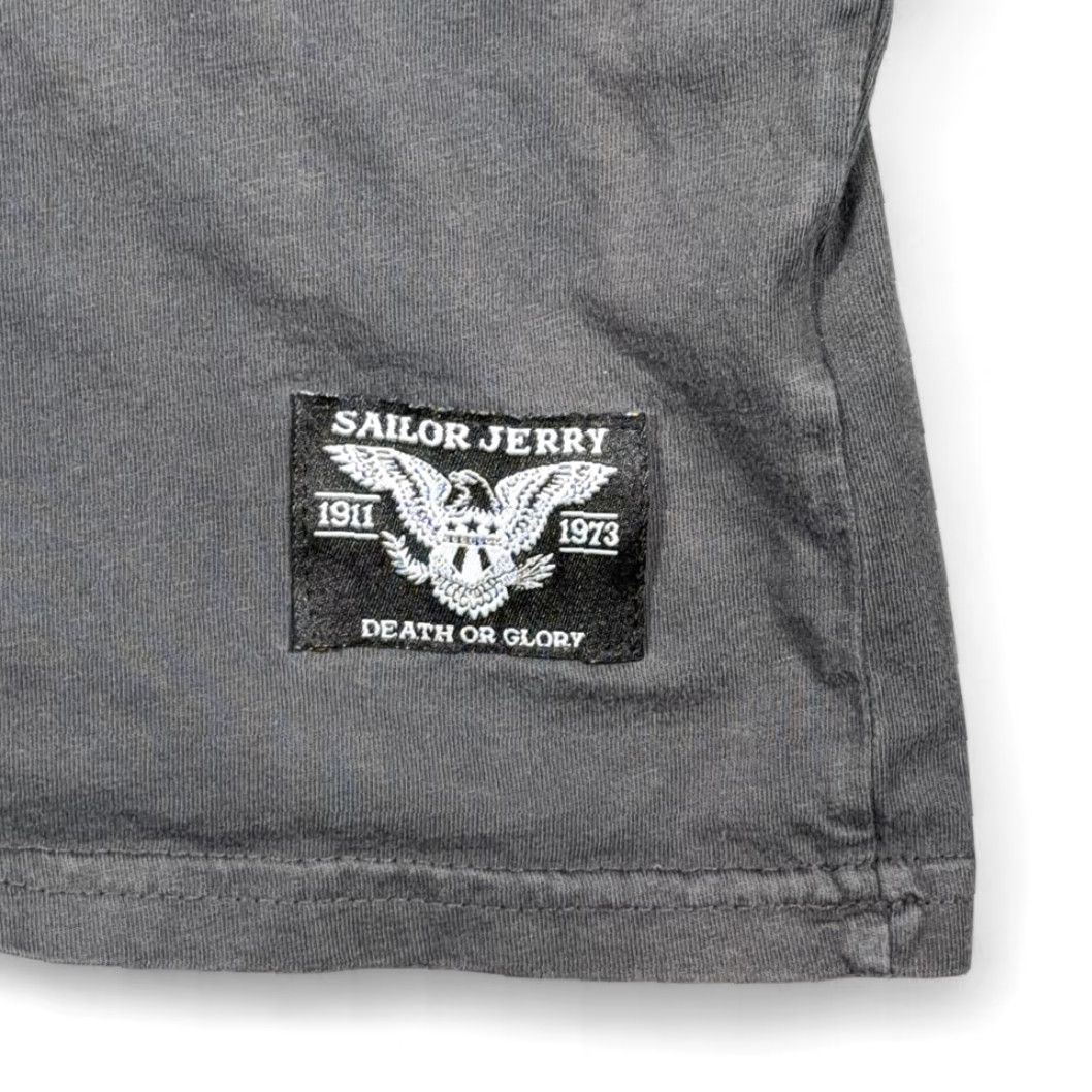Vintage Sailor Jerry Shirt Adult LARGE Gray Spiced Rum Tattoo Eagle Norman Collins USA Size US L / EU 52-54 / 3 - 4 Thumbnail
