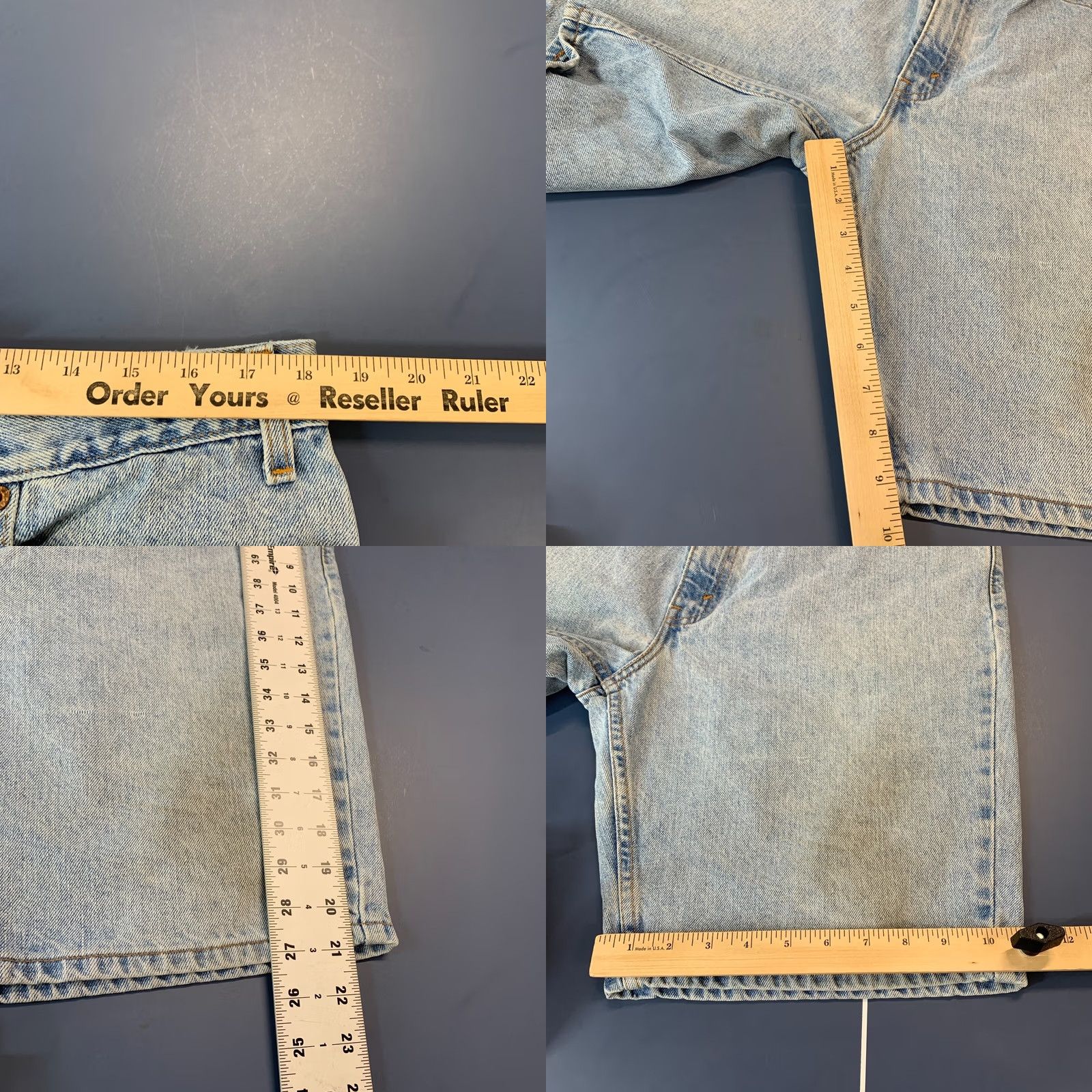 Levi's VINTAGE Levi's 505 Denim Shorts Mens Size 38 Light Wash Blue Bermuda 9 in Inseam 5-Pocket Design Modern Fit Mens Size US 38 / EU 54 - 9 Thumbnail