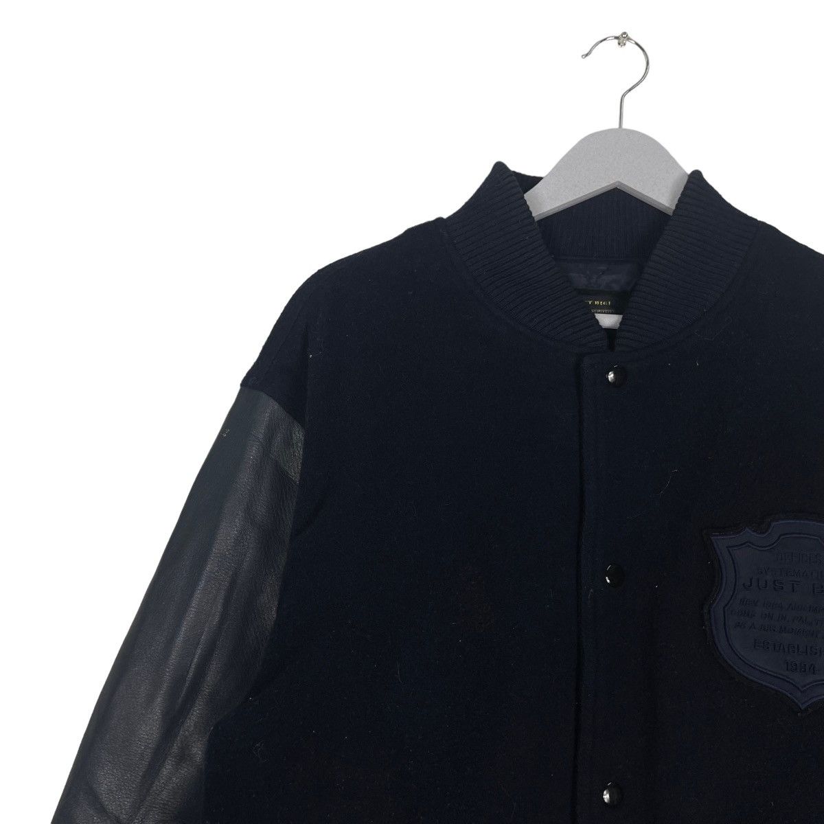 BIGI × Japanese Brand 💥90s BIGI OLD VARSITY ALL BLACK JACKET Size US L / EU 52-54 / 3 - 7 Thumbnail