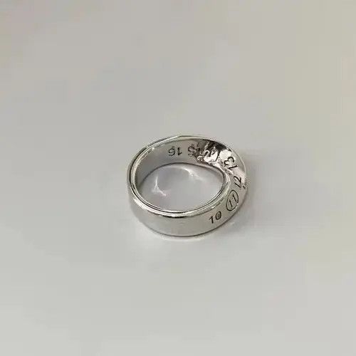 Other Distressed Twisted Design Engraved Number Ring Size ONE SIZE - 1 Thumbnail
