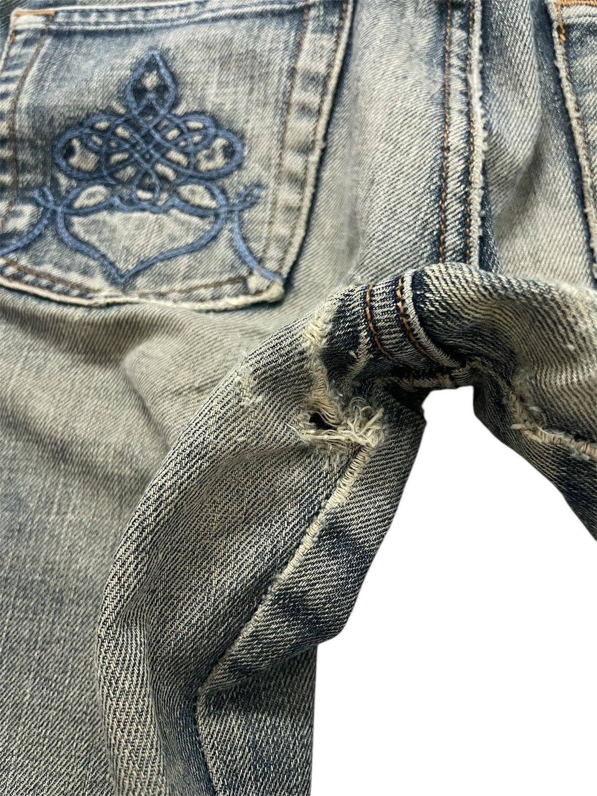 Diesel × Vintage Sick🔥Vtg Ripped Jeans Diesel Industry Embroidery denim Size 29" - 11 Thumbnail