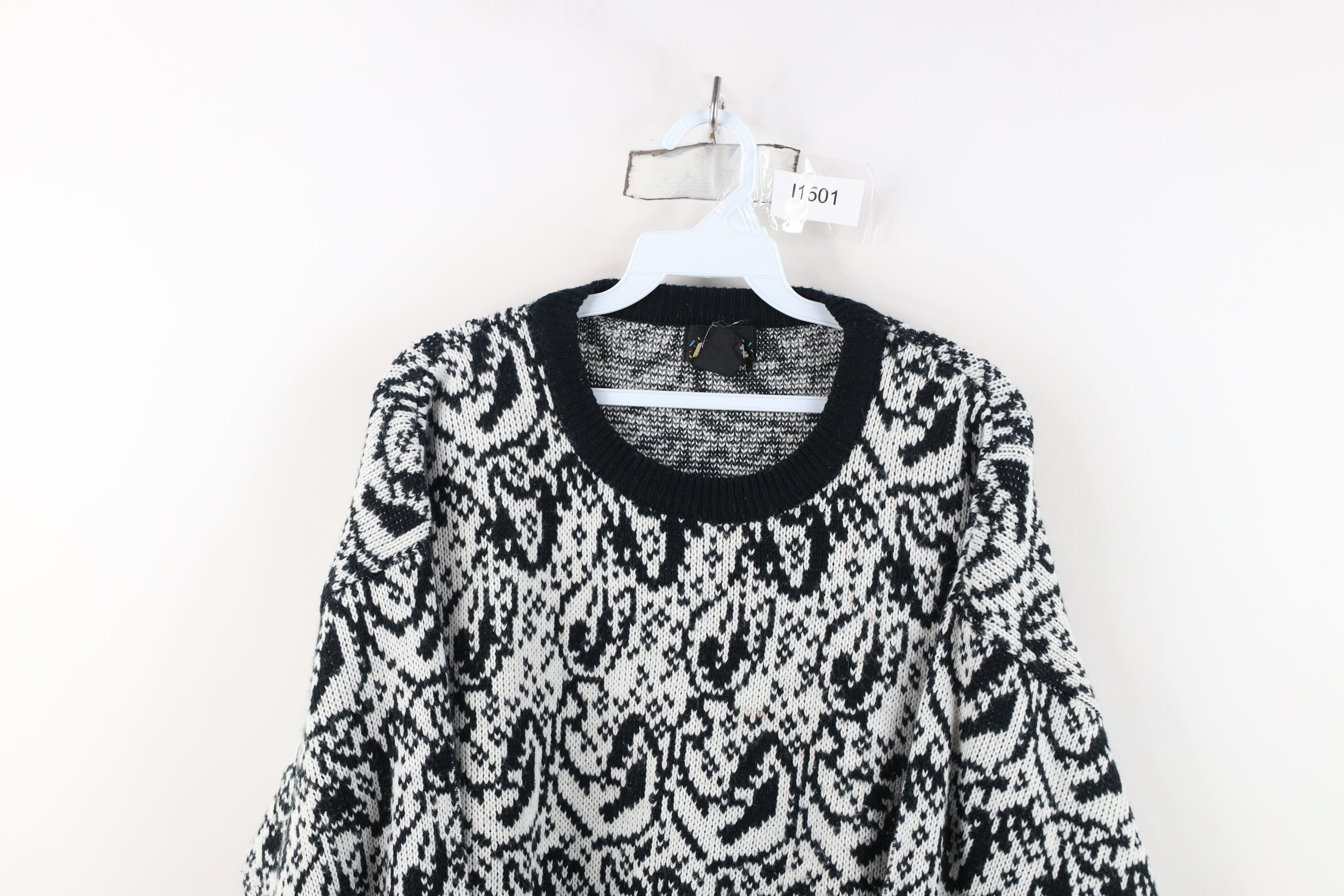 Vintage Vintage 90s Streetwear Paisley All Over Print Knit Sweater Size M / US 6-8 / IT 42-44 - 2 Thumbnail