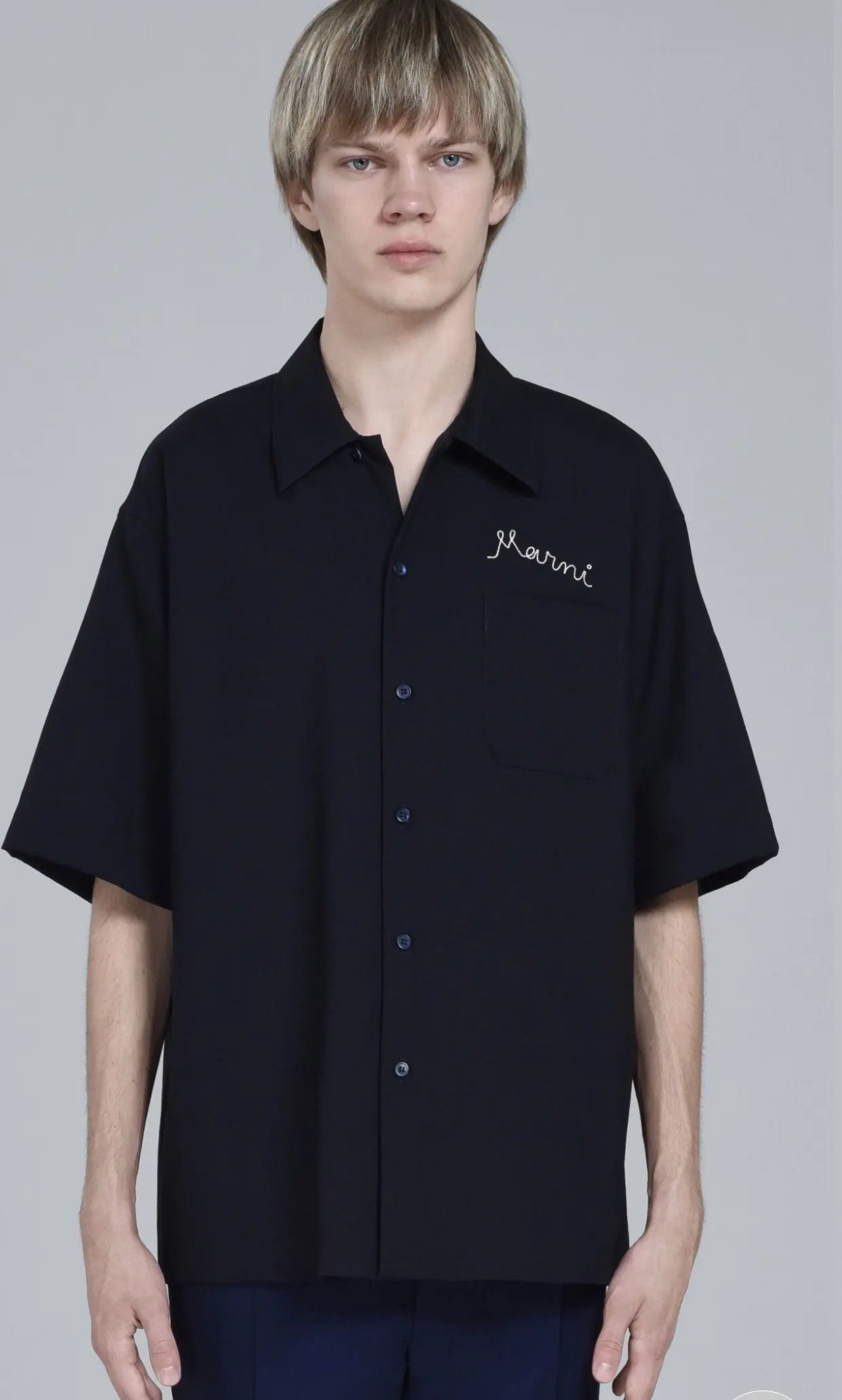 Marni Logo Embroidery Bowling Shirt (Japan Exclusive) Size US M / EU 48-50 / 2 - 10 Thumbnail