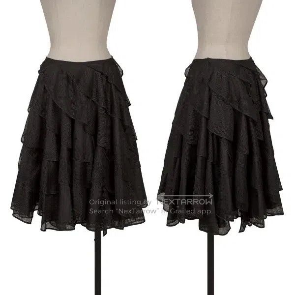 Comme des Garcons Comme Des Garcons size XS Black Vintage Wave Design Skirt Size 23" - 1 Thumbnail