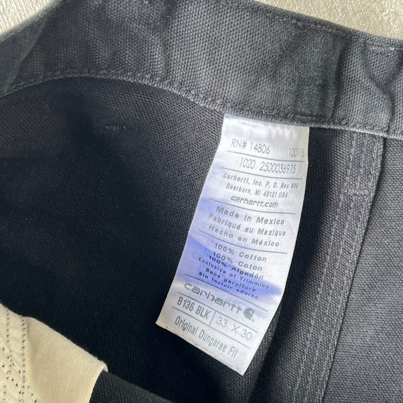 Carhartt × Vintage Carhartt faded black double knee work wear carpenter pants Size US 33 - 7 Thumbnail