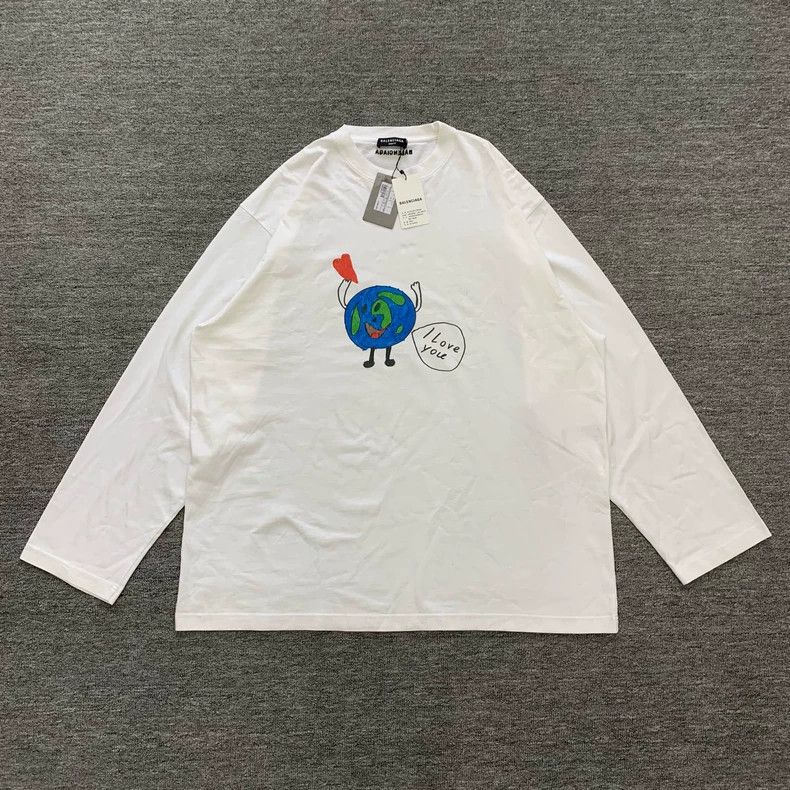 Balenciaga Balenciaga White Earth Long Sleeve Size US L / EU 52-54 / 3 - 1 Thumbnail