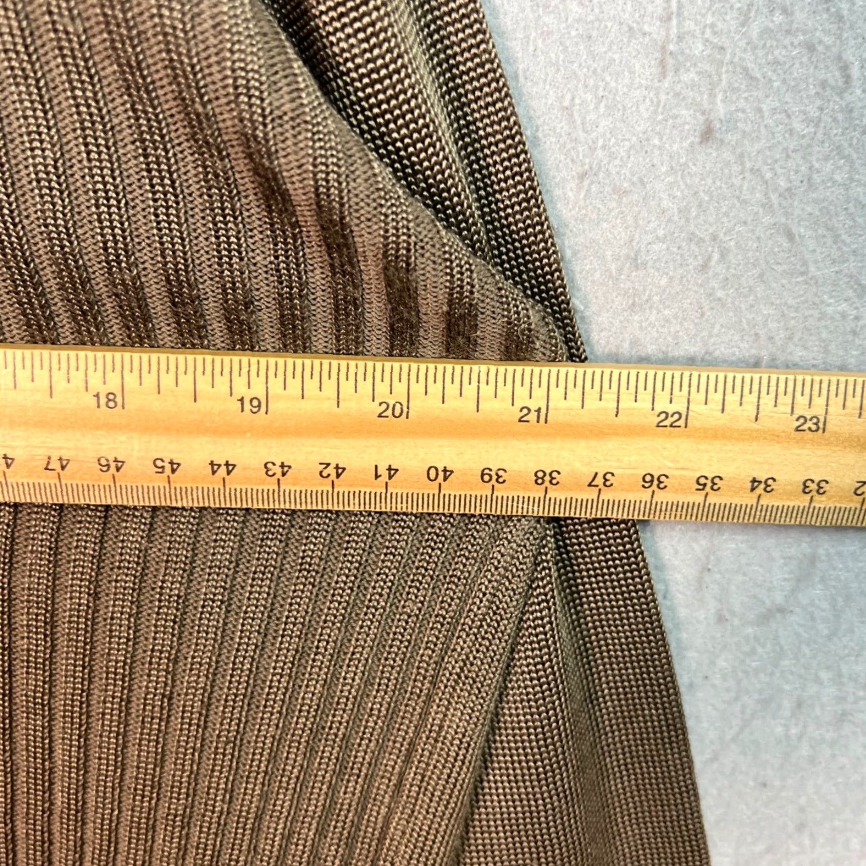 Vintage Elliot Womens Large Mock Neck Ribbed Knit Sweater Brown Rayon Blend Size L / US 10 / IT 46 - 5 Thumbnail