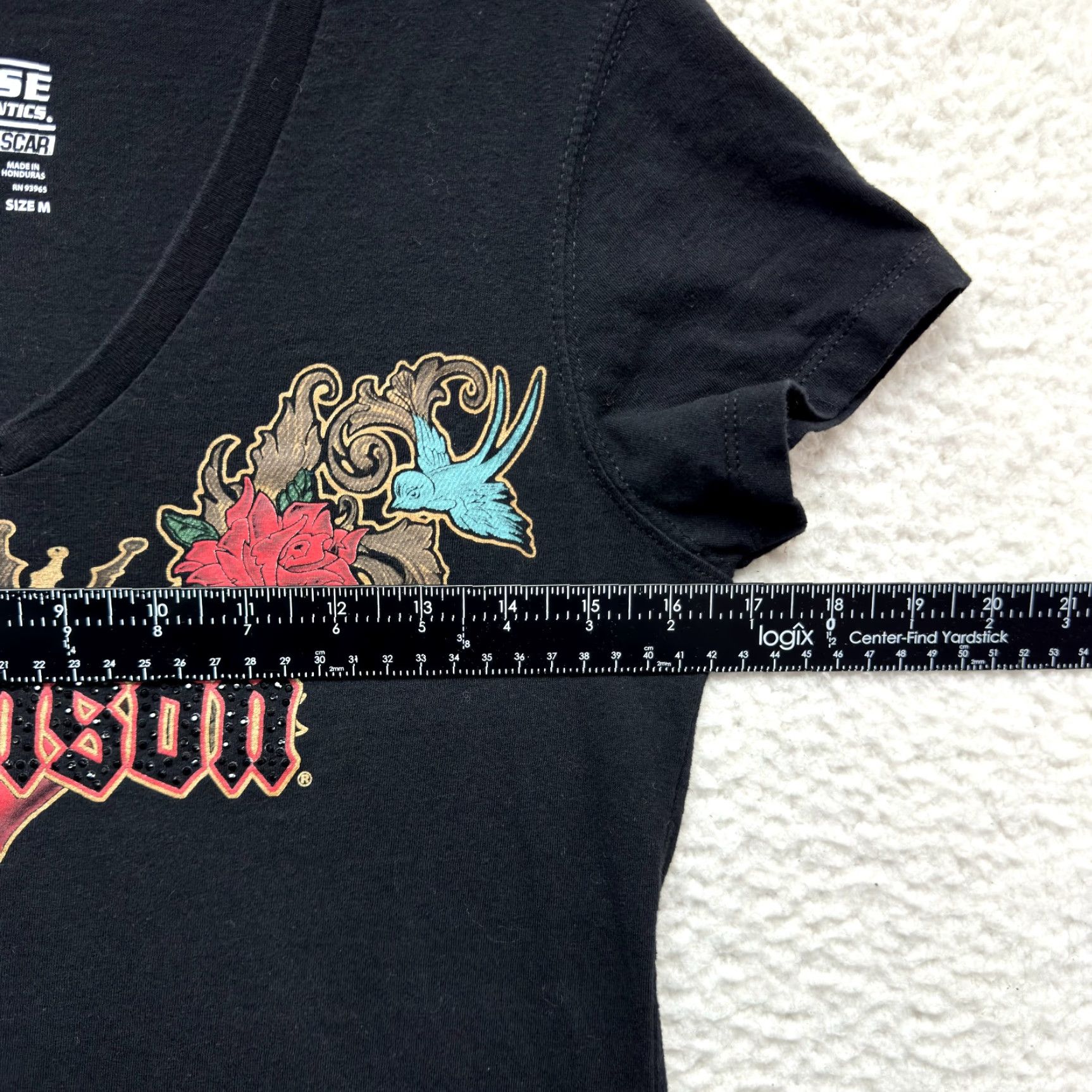 Chase Authentics VINTAGE Jimmie Johnson NASCAR Shirt Medium Womens Studded Bling Tattoo Moto Shirt Size M / US 6-8 / IT 42-44 - 5 Thumbnail