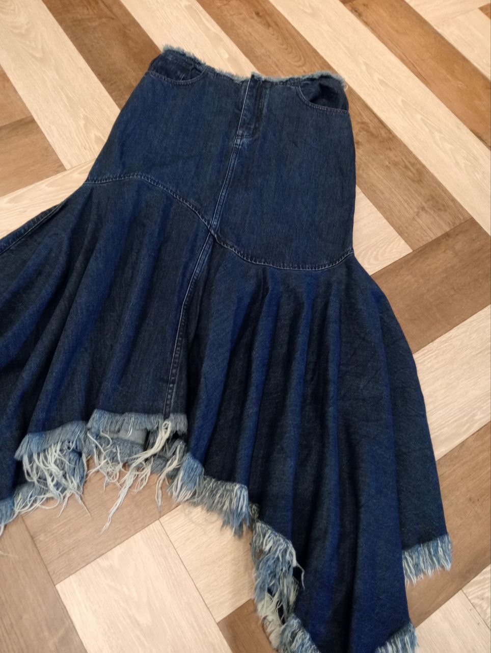 Marques'Almeida MARQUES ALMEIDA INDIGO DENIM ASYMMETRIC SKIRT Size 27" / US 4 / IT 40 - 7 Thumbnail