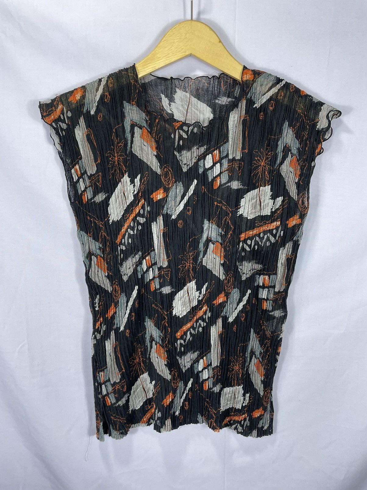 Issey Miyake × Japanese Brand × Vintage Vintage mela-d'or pleated tank top issey miyake styled Size S / US 4 / IT 40 - 1 Thumbnail