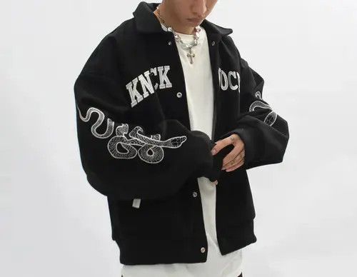 Knock Black Varsity Jacket
