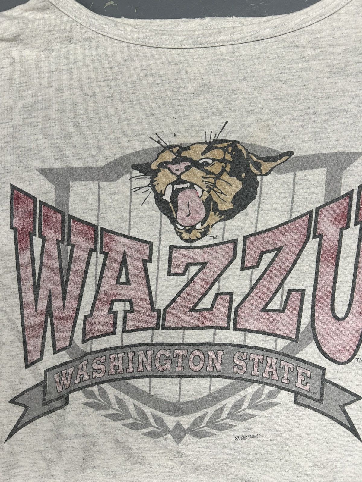 Vintage Crazy Vintage Essential Washington State University T-Shirt Size US XL / EU 56 / 4 - 2 Thumbnail