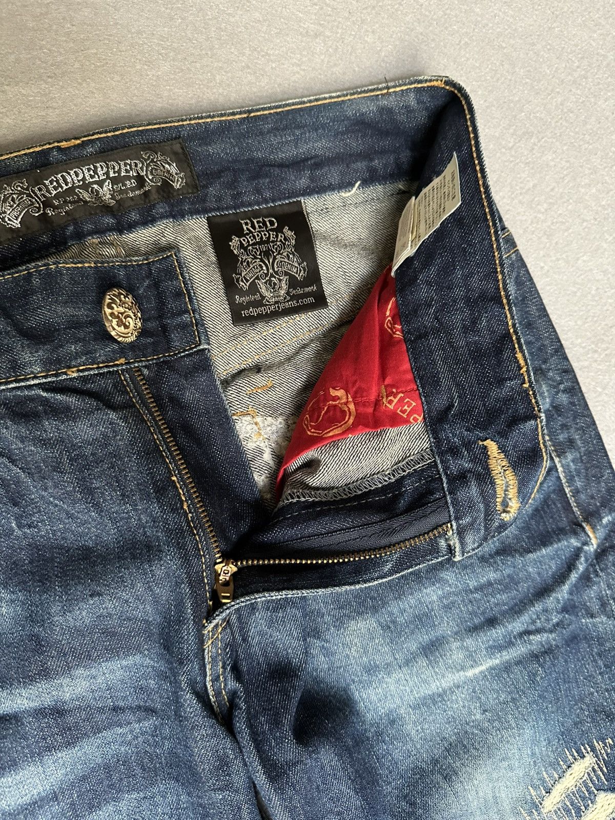 Japanese Brand Red Peppers Japan Distressed Denim Size US 32 / EU 48 - 18 Thumbnail