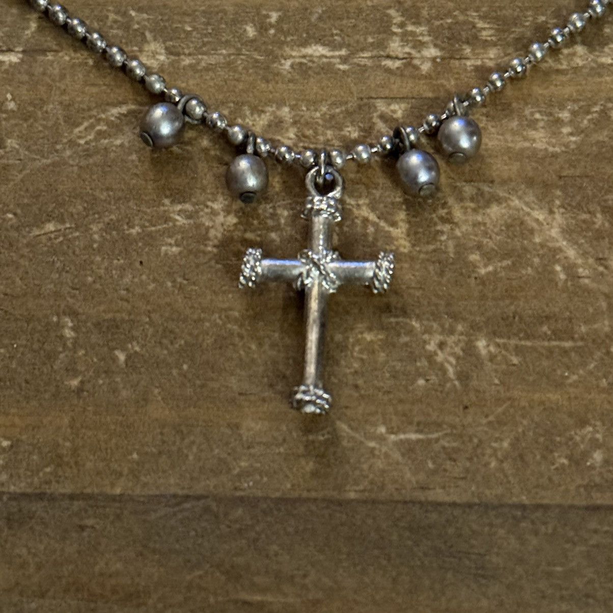 Other Robert Rose silver tone ball chain cross pendant necklace Size ONE SIZE - 4 Thumbnail