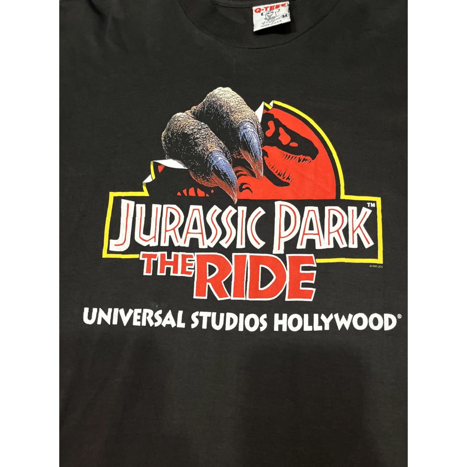 Vintage VINTAGE Jurassic Park The Ride T Shirt Universal Studios Q Tees 90s Black L Men Jeans? Size US L / EU 52-54 / 3 - 2 Thumbnail