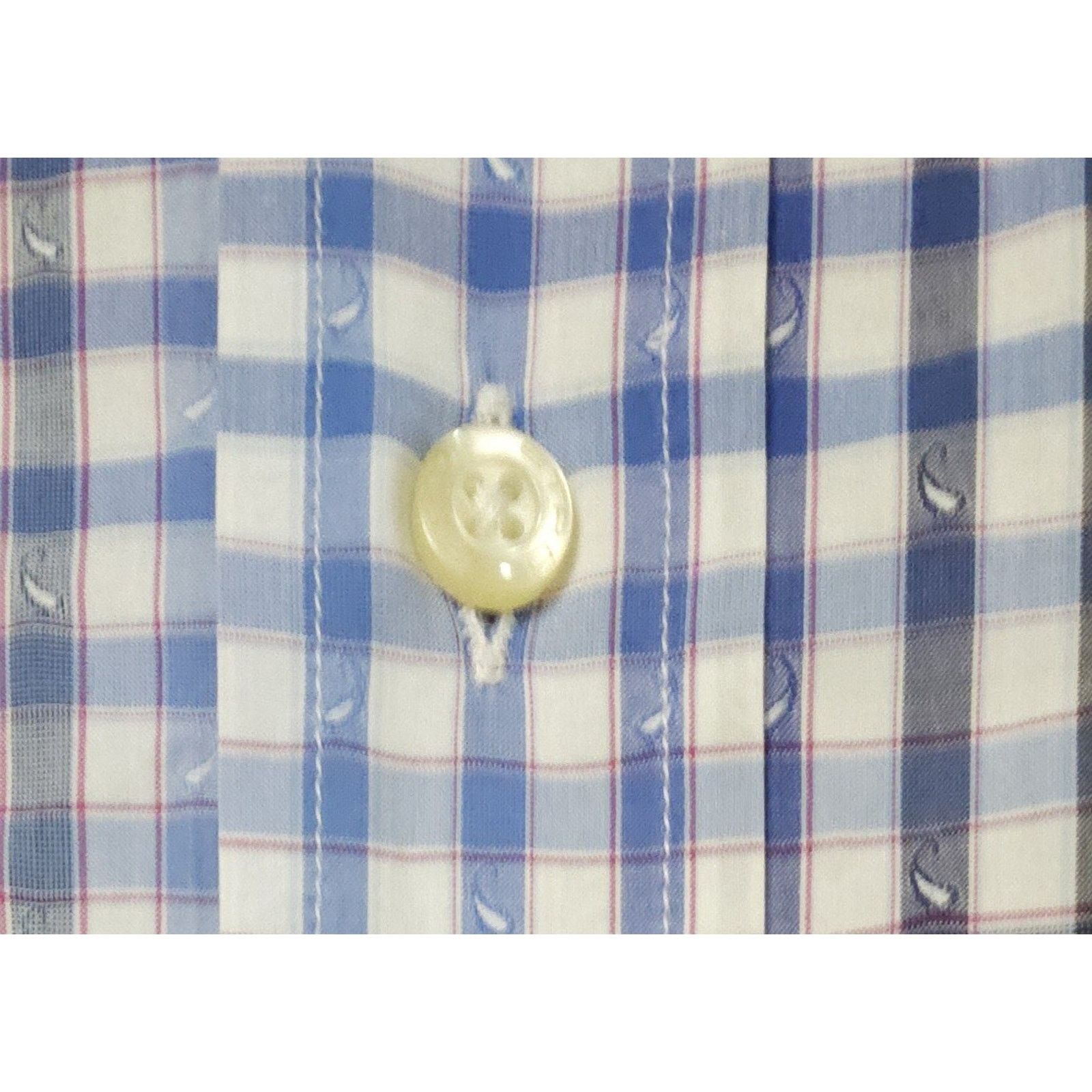 Etro ETRO MILANO Mens Shirt Button Up Blue Italy Check Size 41 Size US XS / EU 42 / 0 - 4 Thumbnail