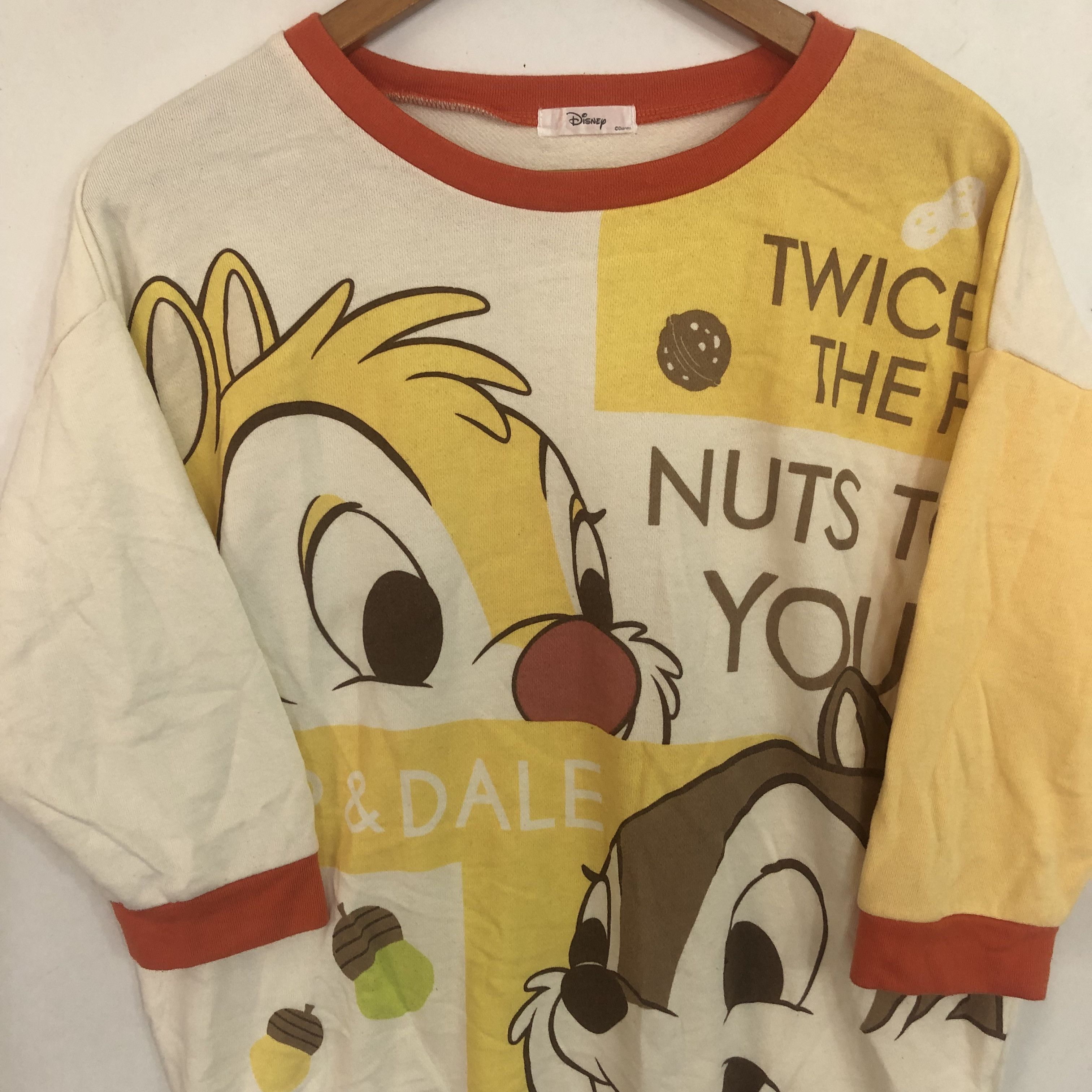 Disney Vintage Chip & Dale Full printed Sweatshirt Nice Design M Size M / US 6-8 / IT 42-44 - 3 Thumbnail