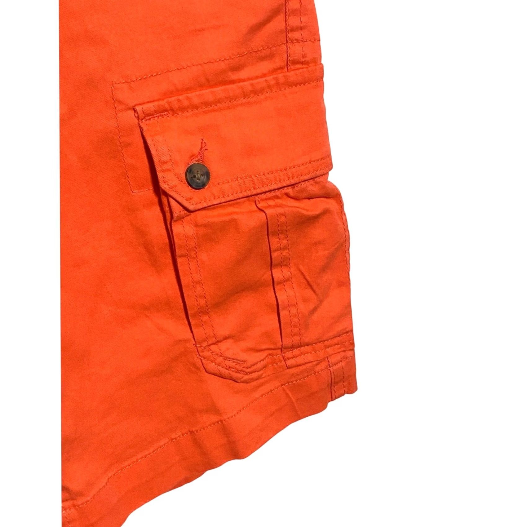 CO VINTAGE Roebuck & Co Orange Cargo Chino Shorts Mens 38 NWT Casual Summer Y2K Cargo Shorts Mens Orange 38 NWT Size US 38 / EU 54 - 3 Thumbnail