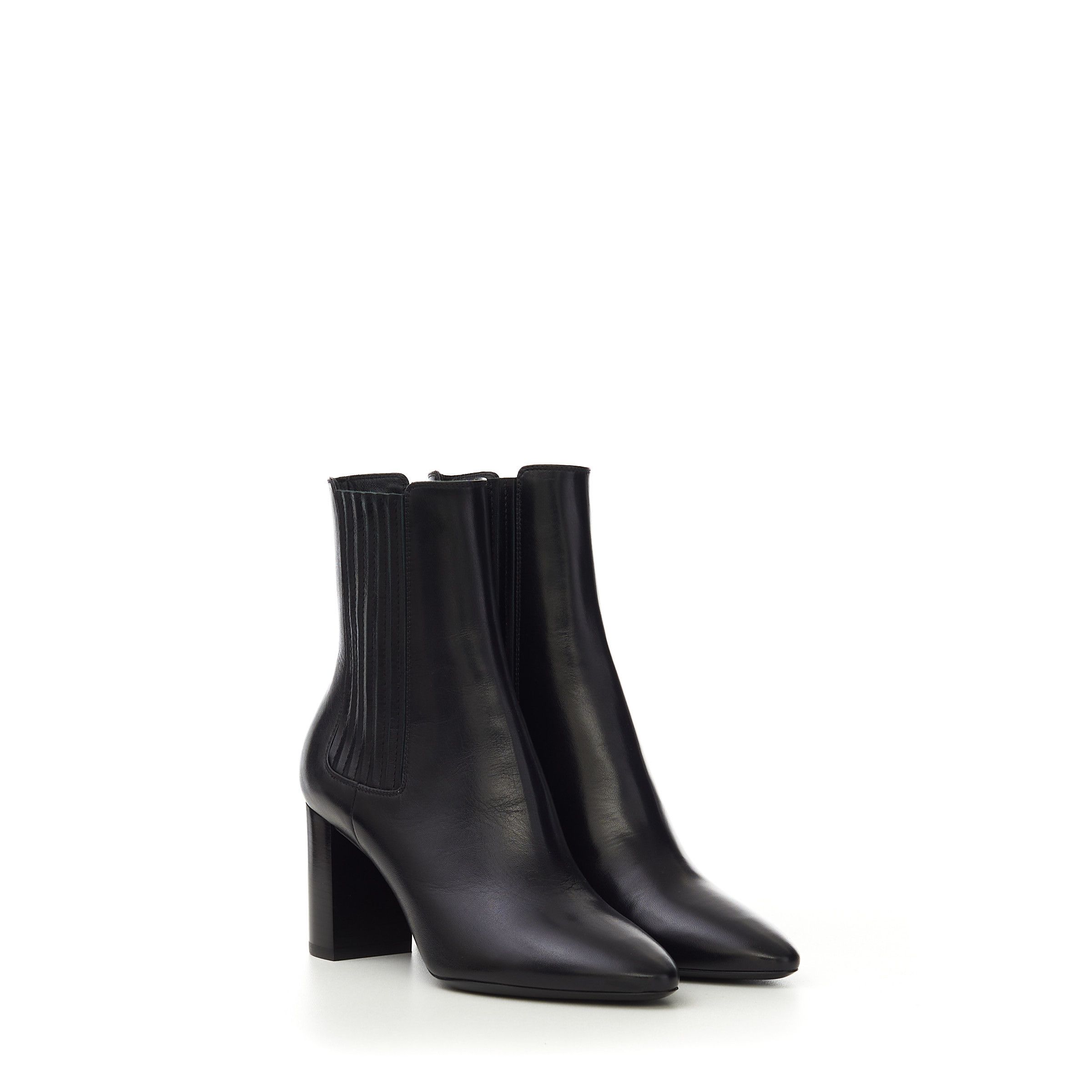 Saint Laurent Paris LOU Chelsea Boots In Black Leather Size US 5 / IT 35 - 1 Thumbnail