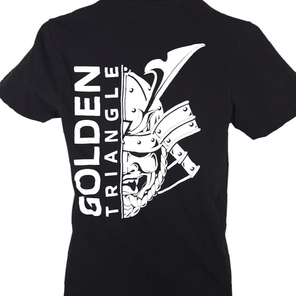 Gildan Gildan T Shirt Mens Size S Black Golden Triangle Art Studio Tattoo Shop Short Sleeve Crew Neck Mens Size US S / EU 44-46 / 1 - 4 Thumbnail