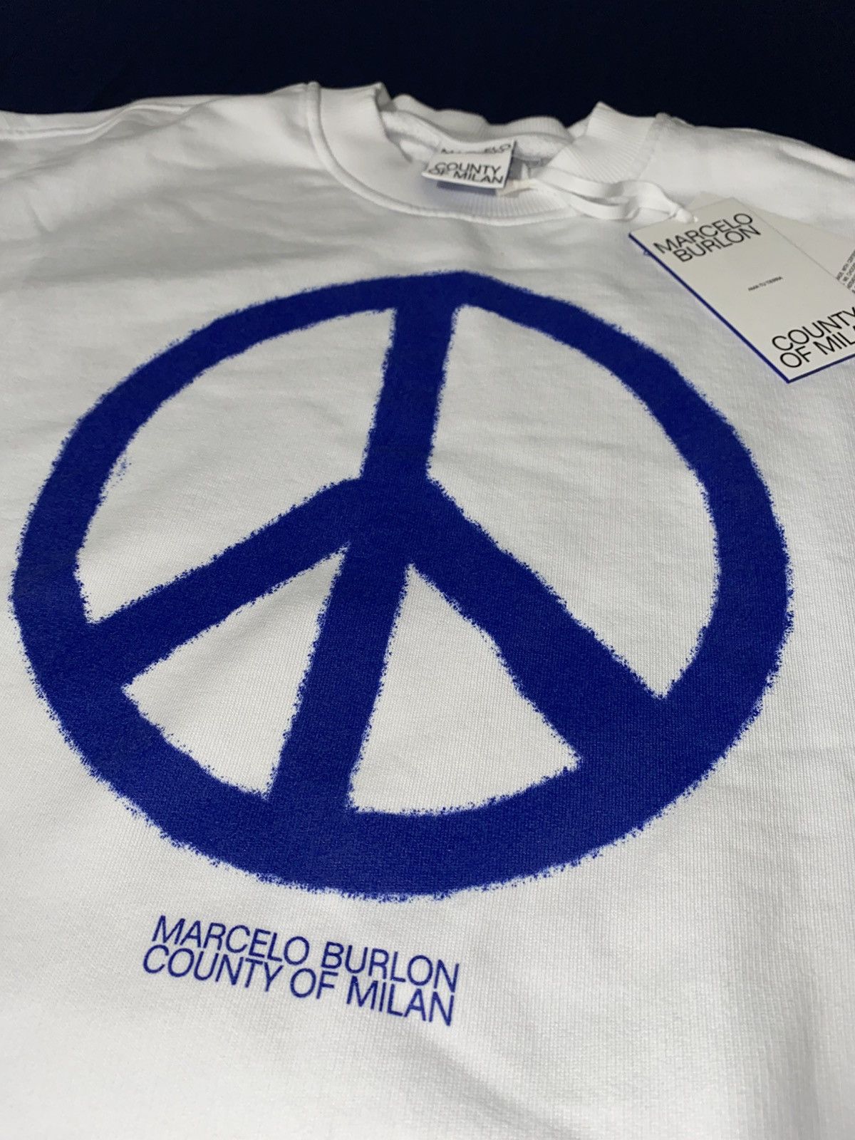 Marcelo Burlon Marcelo Burlon County Peace Organic Cotton Sweatshirt Size US L / EU 52-54 / 3 - 3 Thumbnail