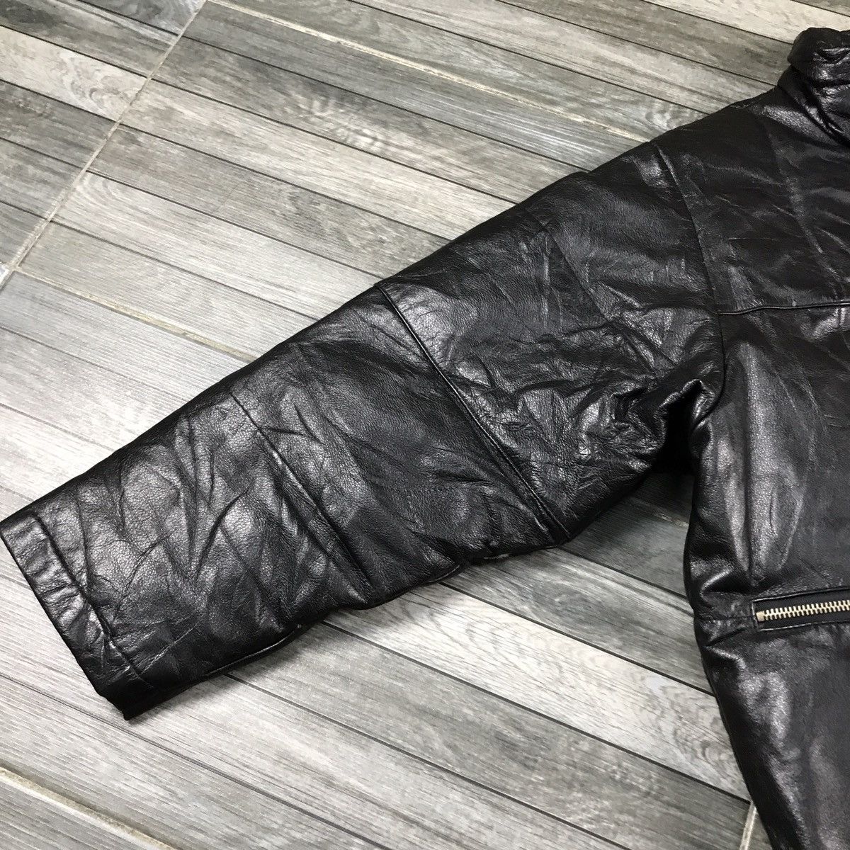 LEGERE MCM LEATHER JACKET PUFFER DOWN JACKET