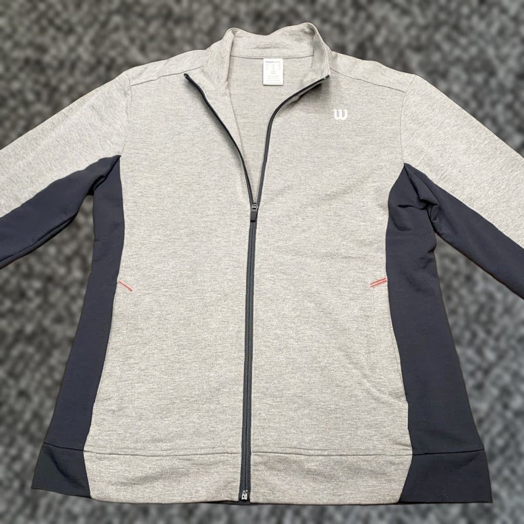 Wilson Wilson Jacket Mens Regular Size M Gray Full Zip Activewear Winter Sports Short Sleeve Long Sleeve Cotton Blend Size US M / EU 48-50 / 2 - 1 Thumbnail