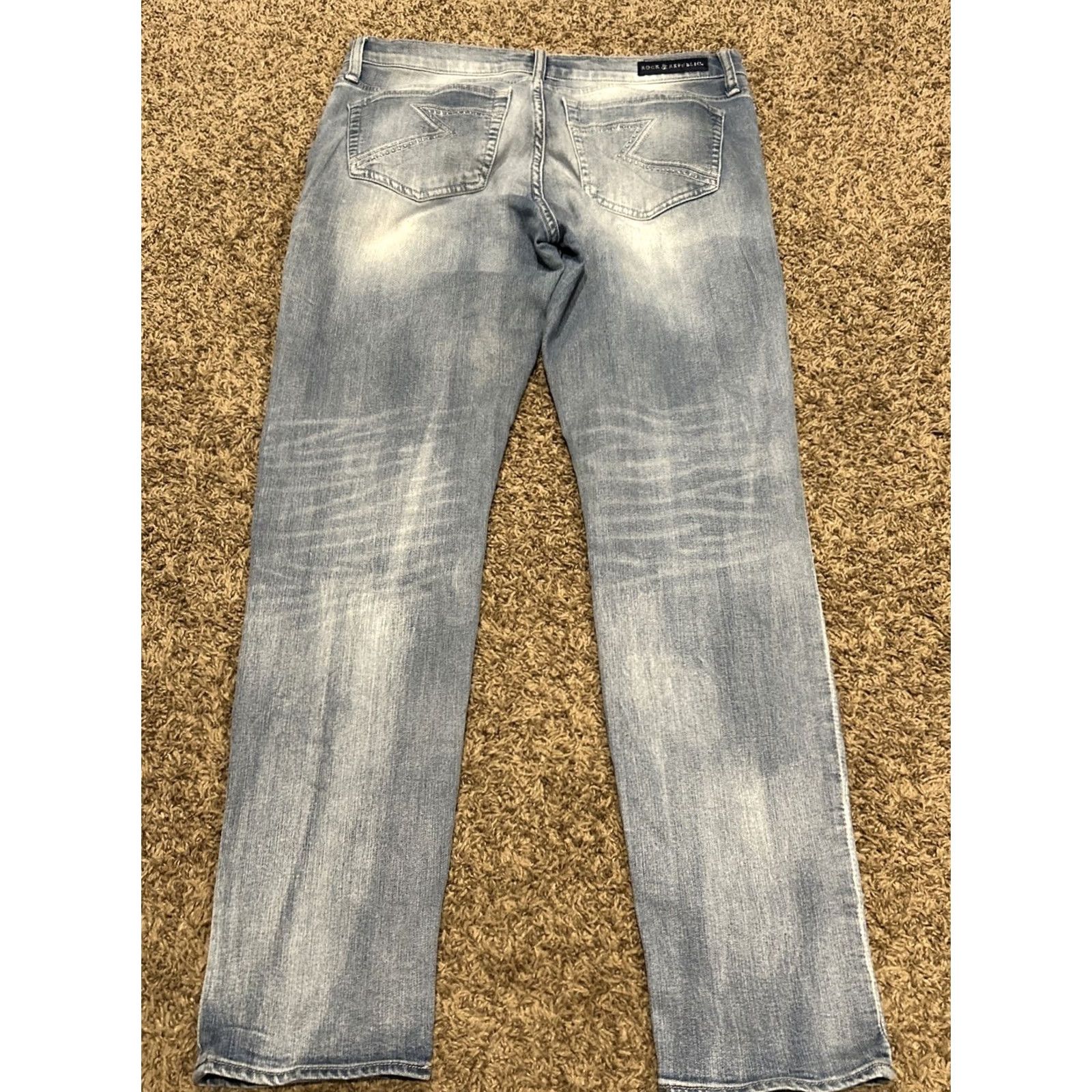 Vintage VINTAGE Rock & Republic Jeans Berlin Slim 31x29.5 Women's Blue Denim 31 Inseam 29.5 Regular Slimming Size 24" / US 00 / IT 34 - 6 Thumbnail
