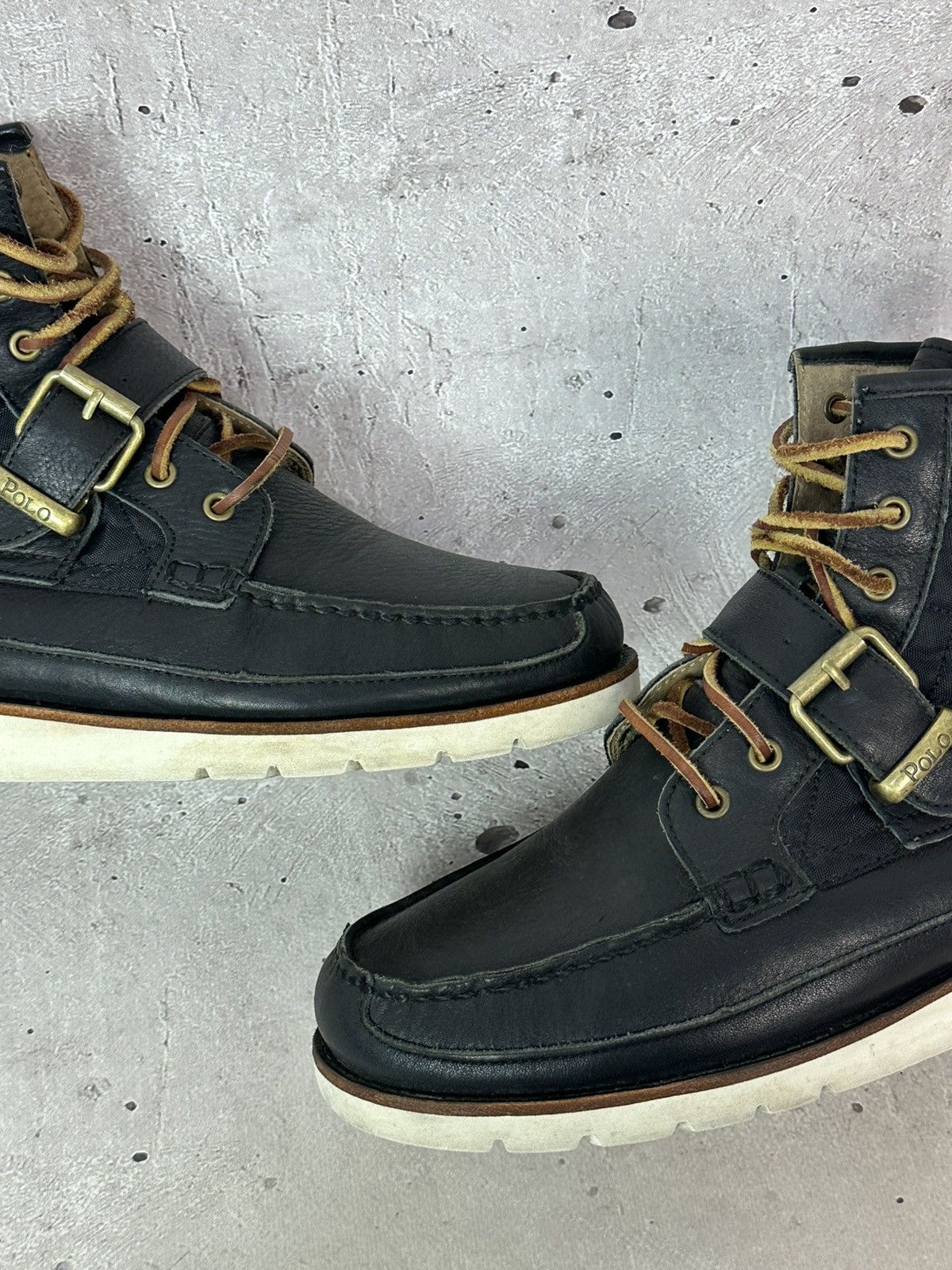 Ralph Lauren Vintage Polo Ralph Laurent Saddle Worth Buckle Leather Boots Size US 9 / EU 42 - 8 Thumbnail