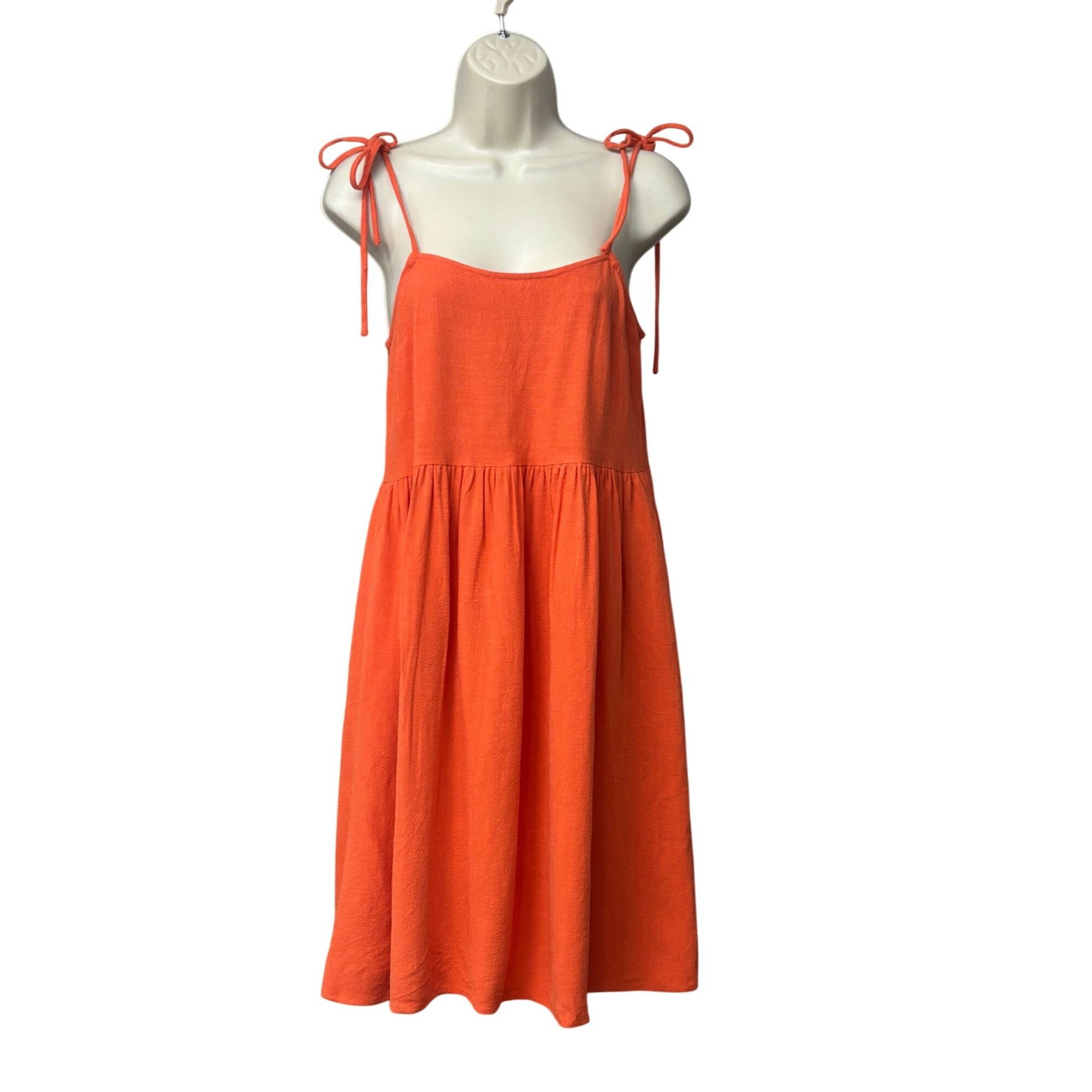Other Petal & Pup Emerson Tie Strap Linen Blend Minidress, Orange, Size XS / US 0-2 / IT 36-38 - 1 Thumbnail