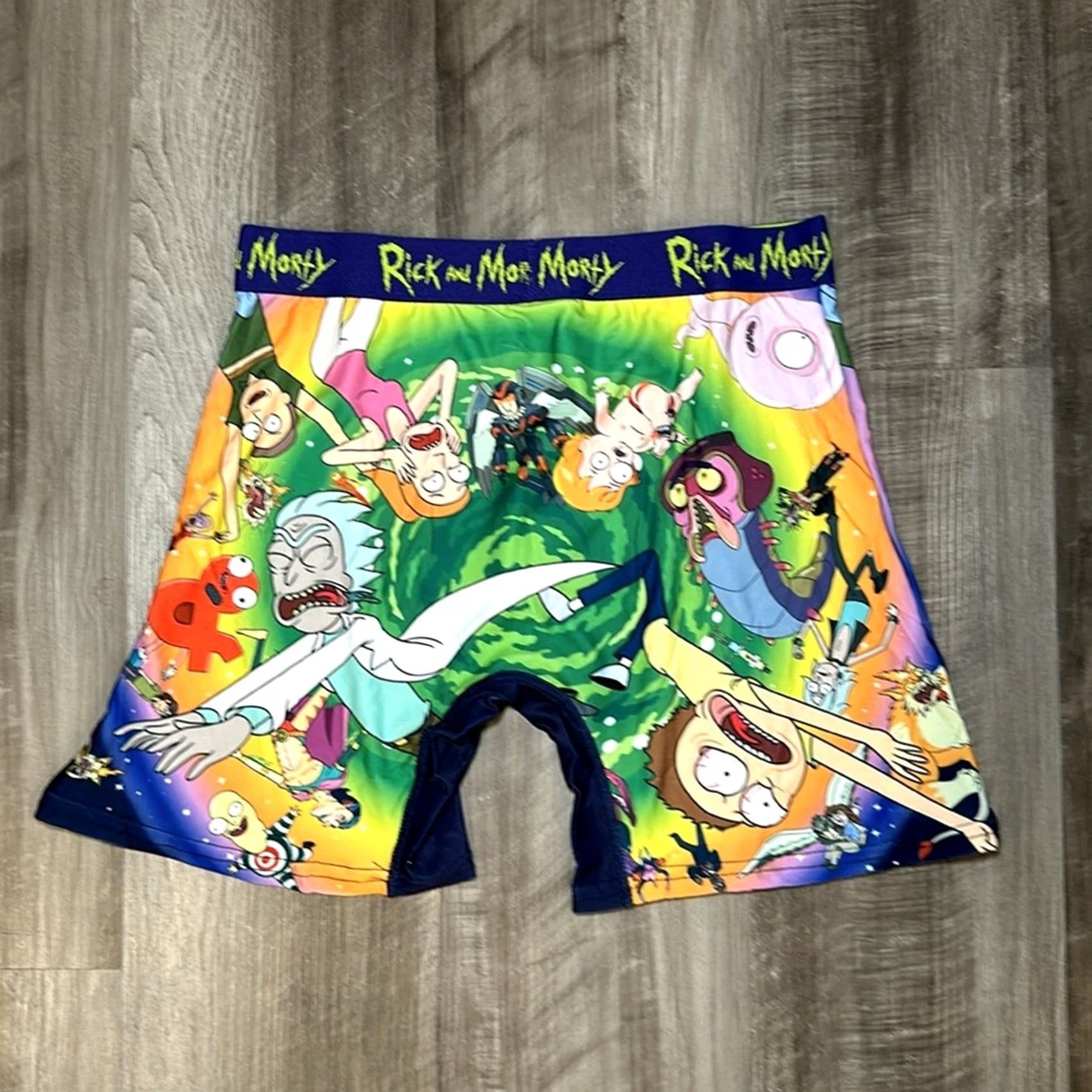 Vintage Rick & Morty Boxer Brief and Sock Combo Set - Medium Men Underwear Blue NWOT Boxer Briefs Socks Regular Size M Size 40R - 3 Thumbnail