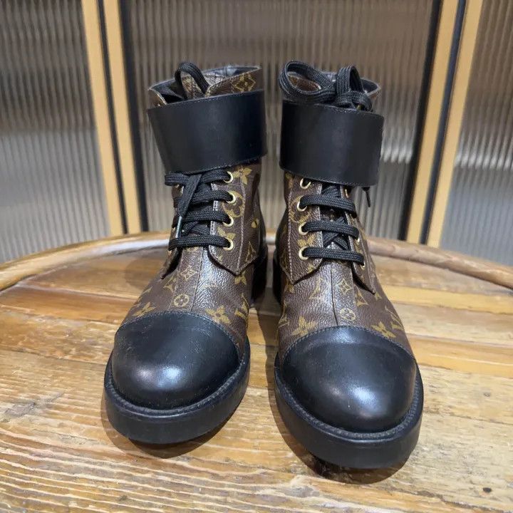 Louis Vuitton Louis Vuitton Brown Canvas Ankle Boots for Women -2508 Size US 5 / IT 35 - 2 Thumbnail