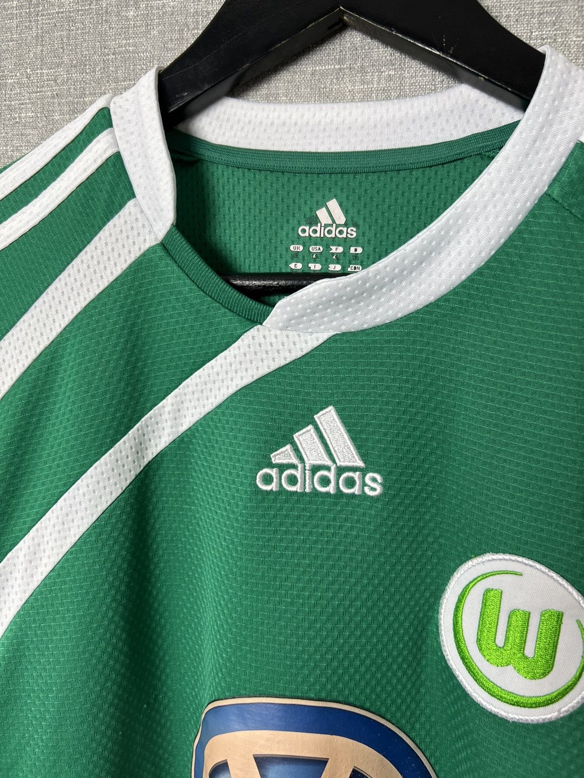 Adidas Rare Adidas Wolfsburg 2009 - 2010 Bundesliga VFL Away Jersey Size US XL / EU 56 / 4 - 6 Thumbnail