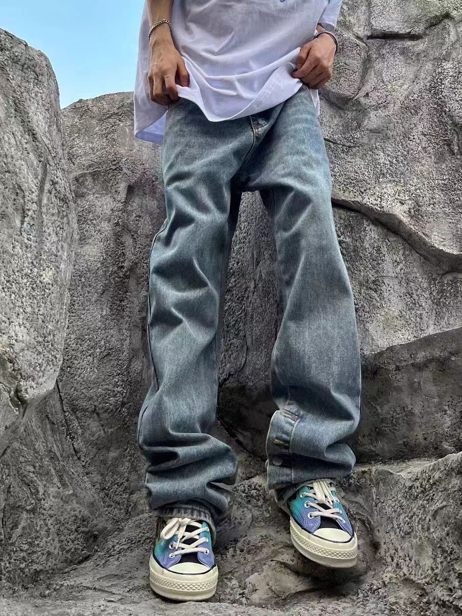 Japanese Brand × Jean Street Hip Hop Washed Ribbed Jeans Size US 34 / EU 50 - 3 Thumbnail