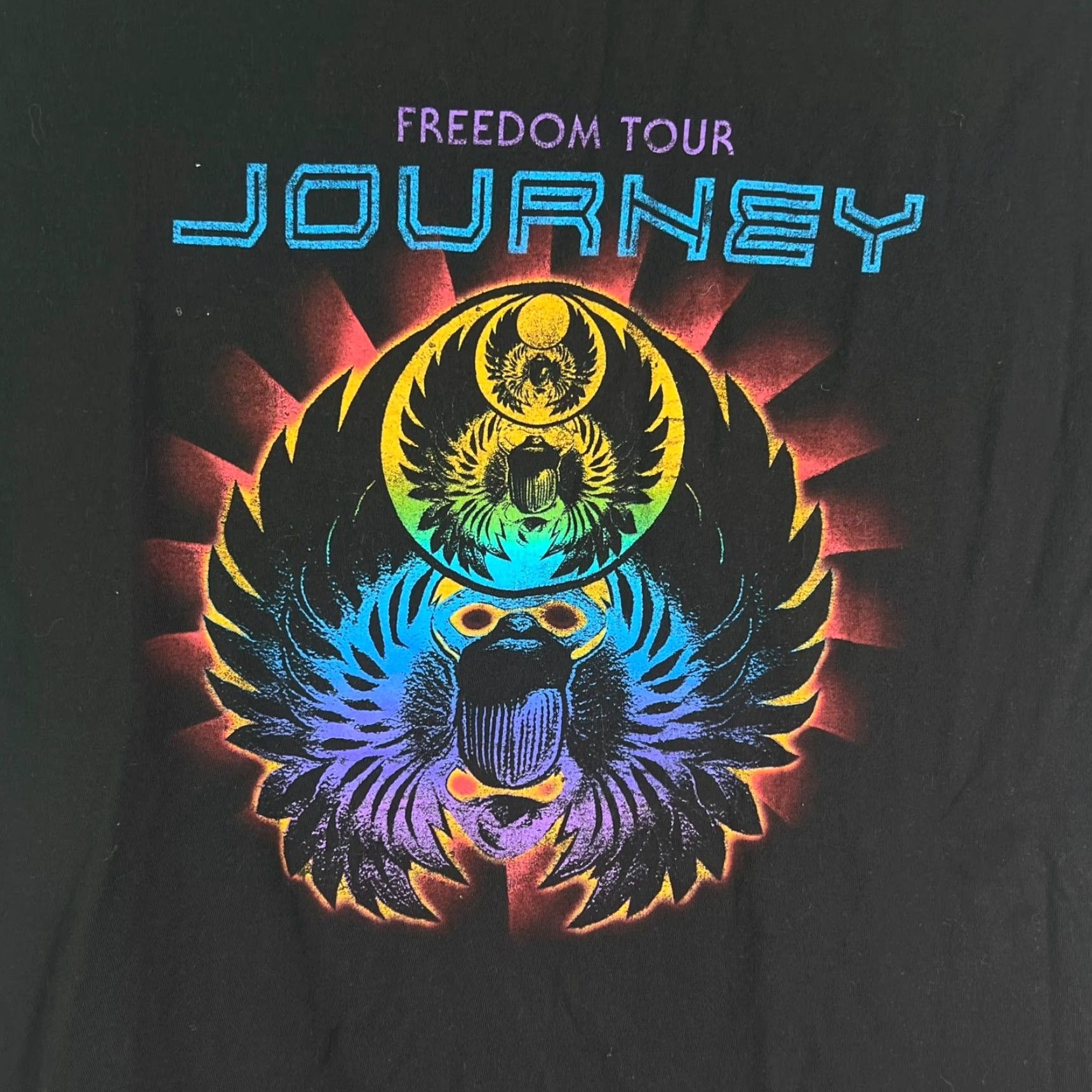 Tultex VINTAGE Tour Band T-Shirt Adult XL Black Graphic Print Crew Neck Short Sleeve All Seasons Men Size US XL / EU 56 / 4 - 2 Thumbnail